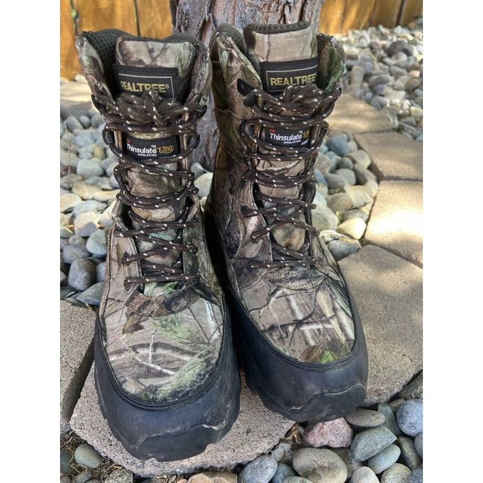 Realtree REALTREE Camo Hunting Boots 400 Thinsulate Insulated EUC | Grailed