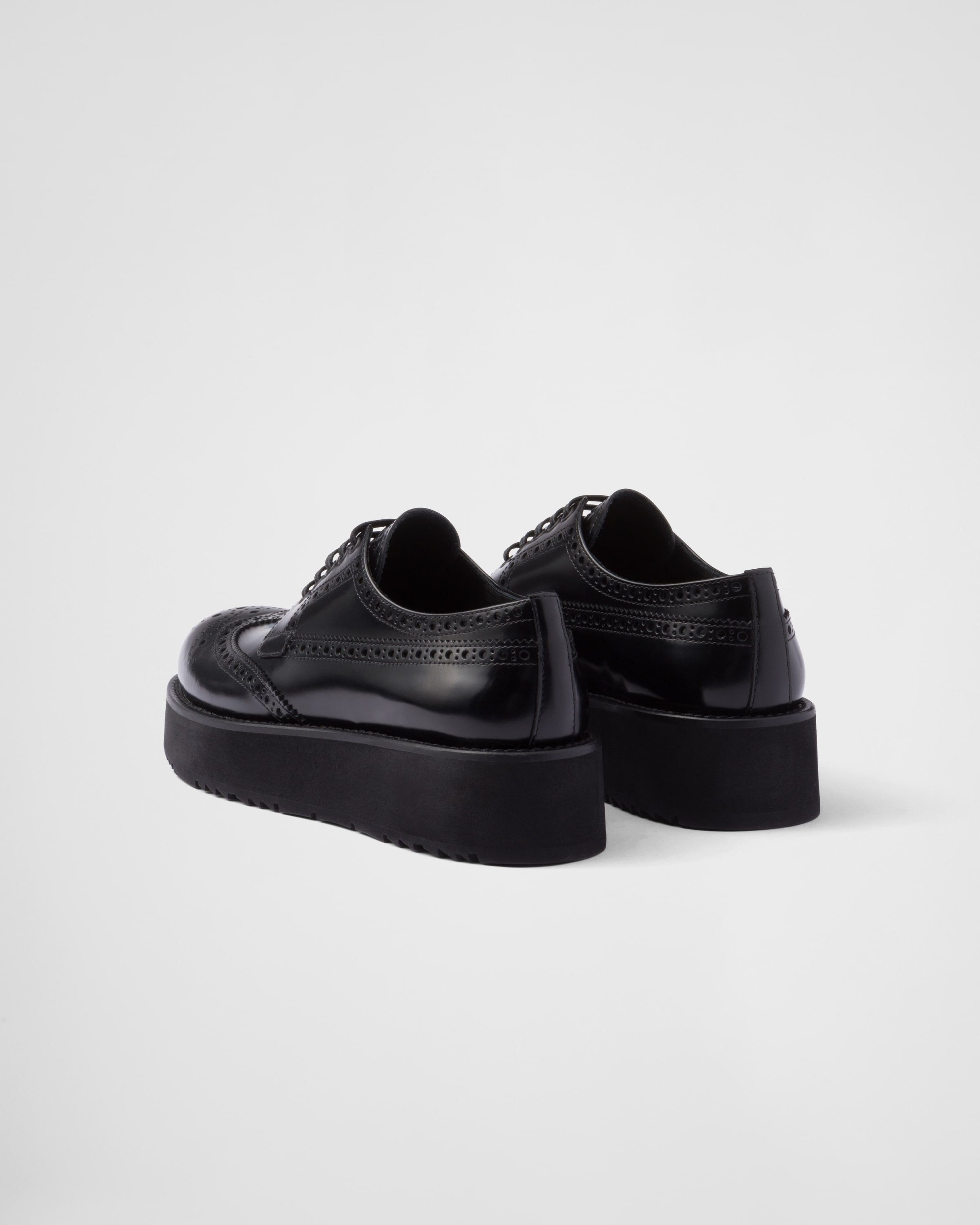 Prada o1mt1gz0225 Brushed Derby Shoes in Black Size US 6 / EU 39 - 4 Thumbnail