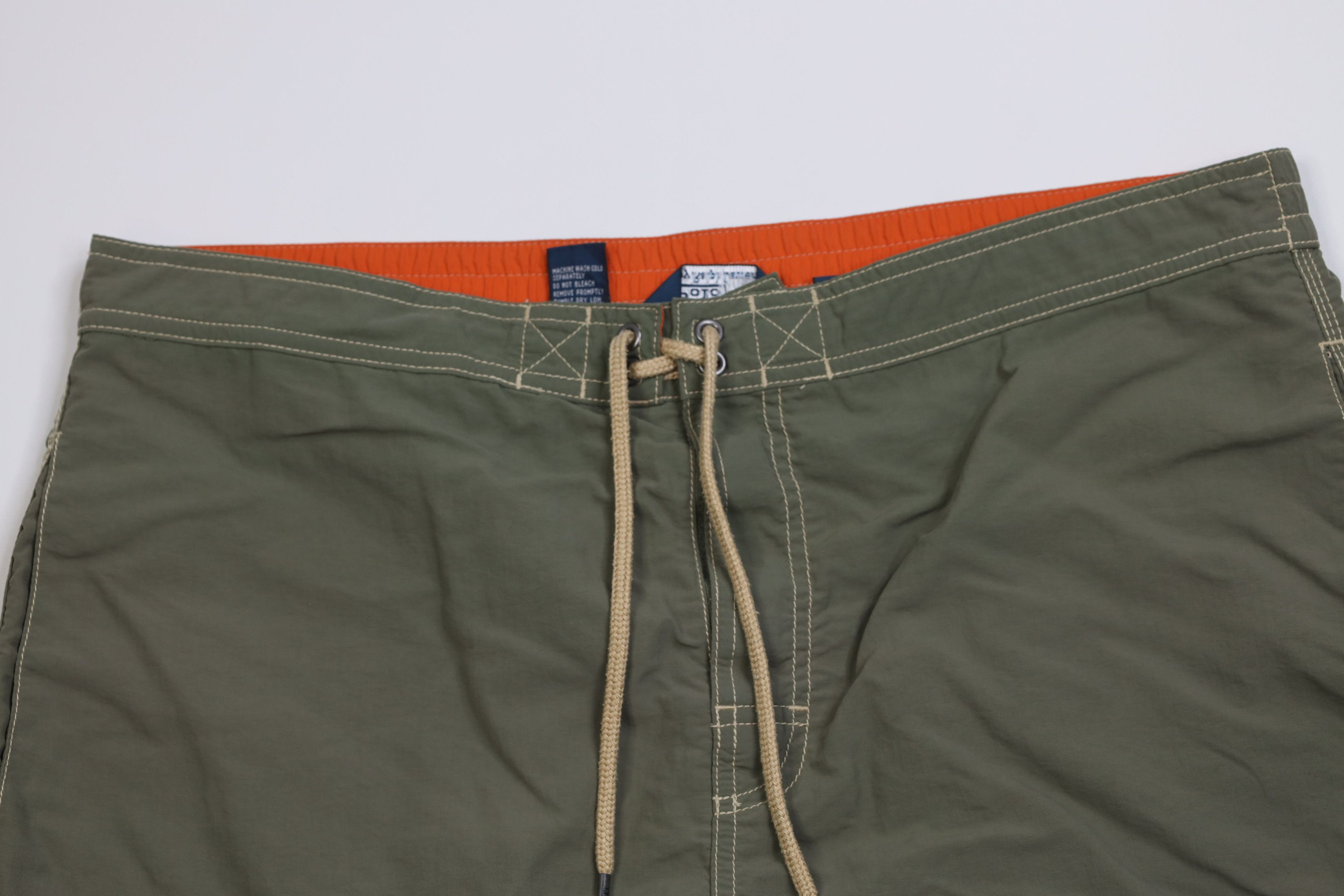 Polo Ralph Lauren Vintage 90s Ralph Lauren Lined Swim Trunks Shorts Olive Size US 34 / EU 50 - 2 Thumbnail