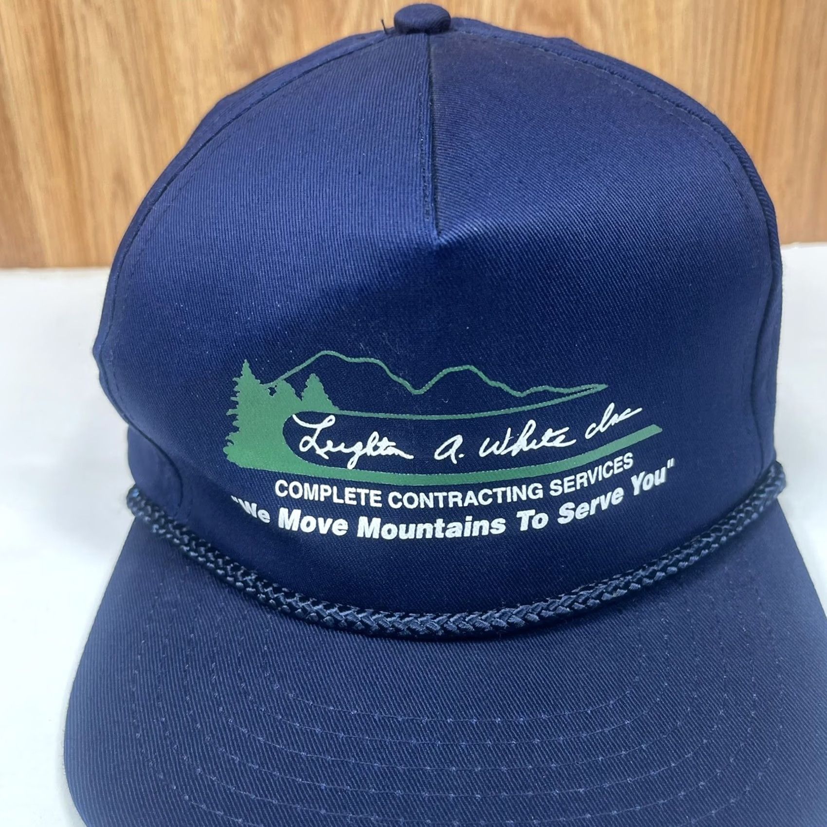 Roper VINTAGE Complete Contracting Services Adjustable Snapback Rope Trucker Hat Cap Men Black Blue Cotton Cap Hat Trucker Mens Adjustable Rope Cap Size ONE SIZE - 3 Thumbnail
