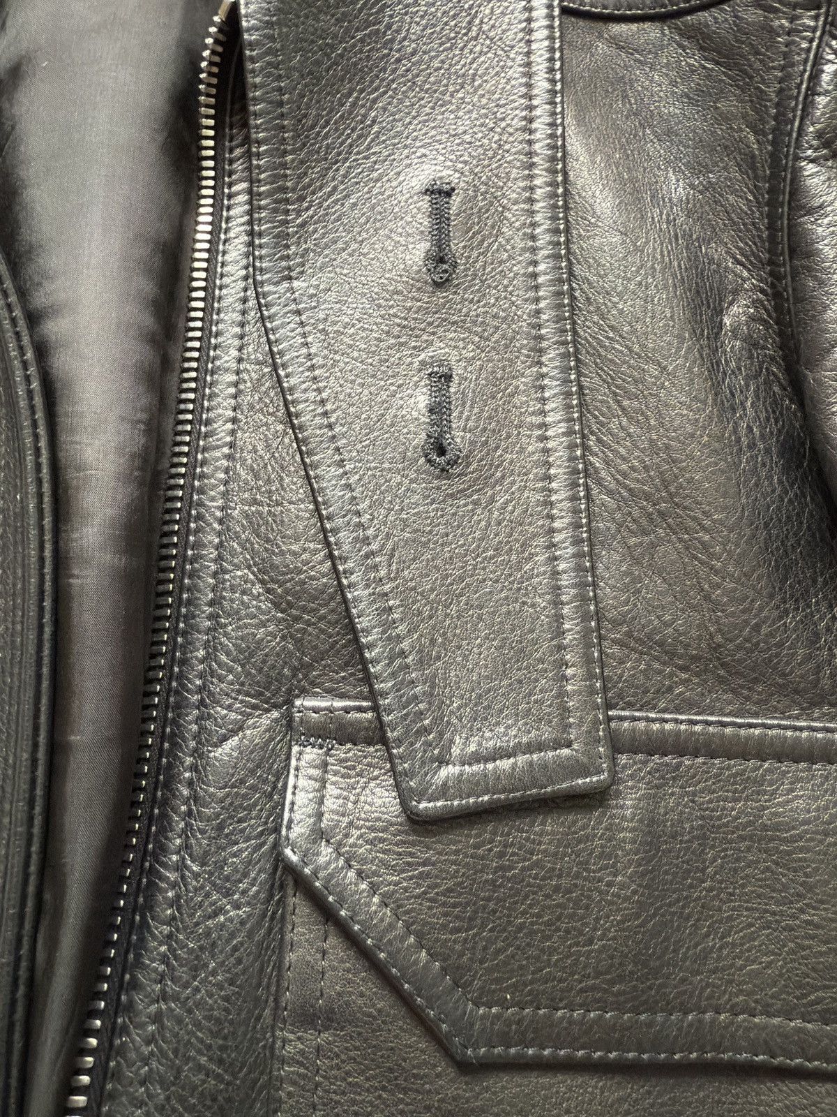 Rick Owens Black Leather Glitter Trench Jacket SS18 Dirt Size US M / EU 48-50 / 2 - 5 Thumbnail