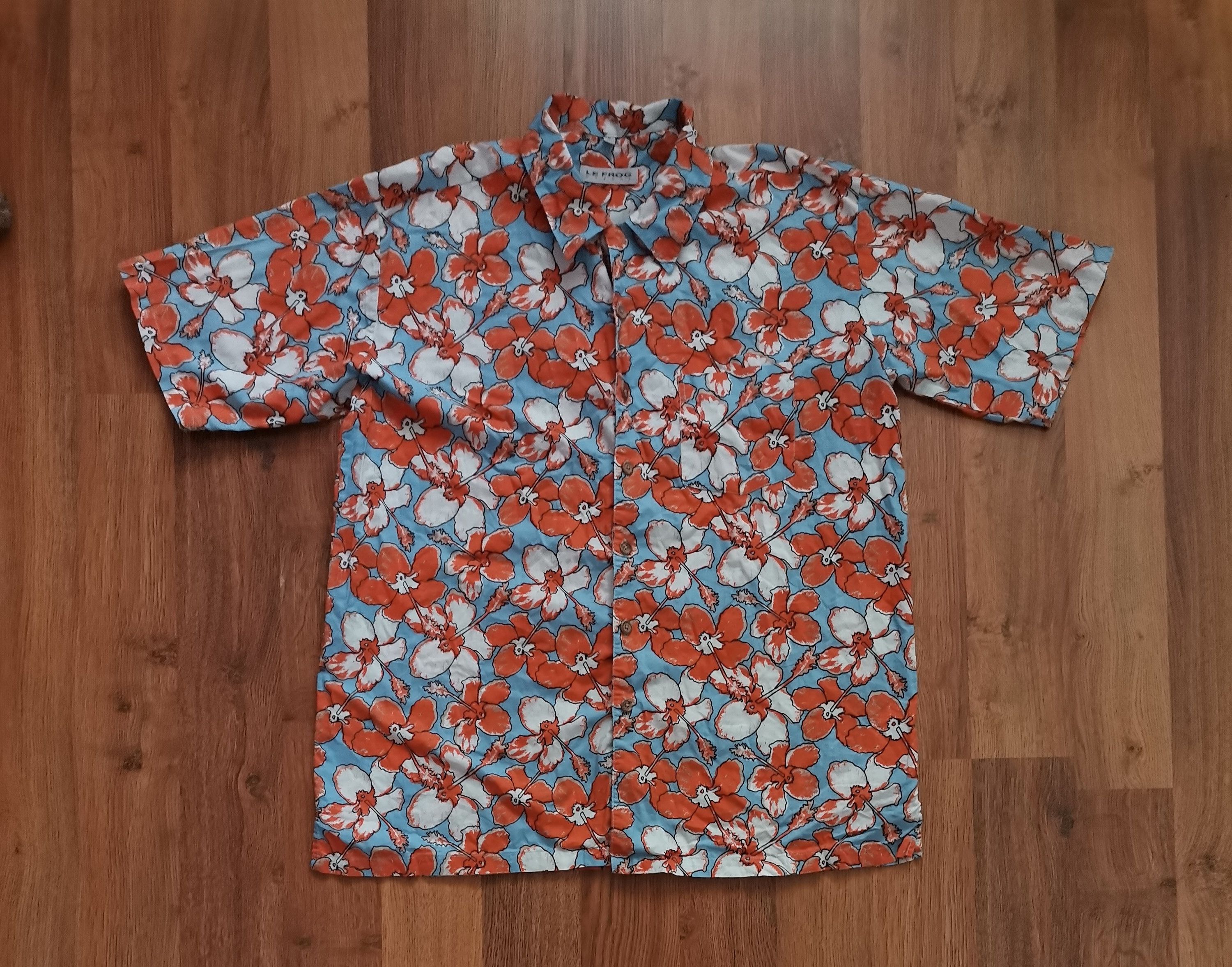 Vintage Vintage Le Frog Floral Shirt Size US M / EU 48-50 / 2 - 1 Thumbnail