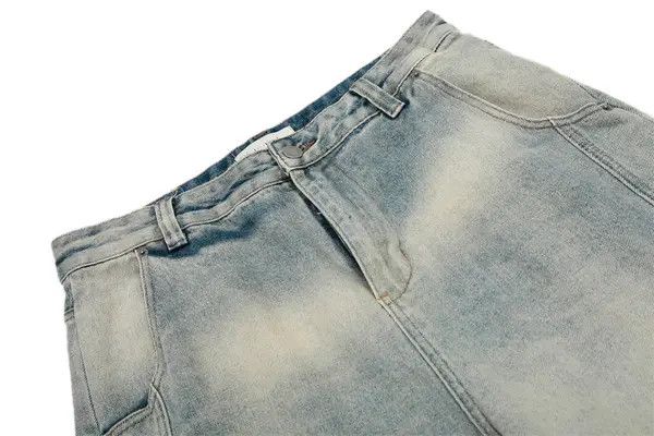 VIBE Men's casual straight punk distressed washed gradient jeans Size US 32 / EU 48 - 5 Thumbnail