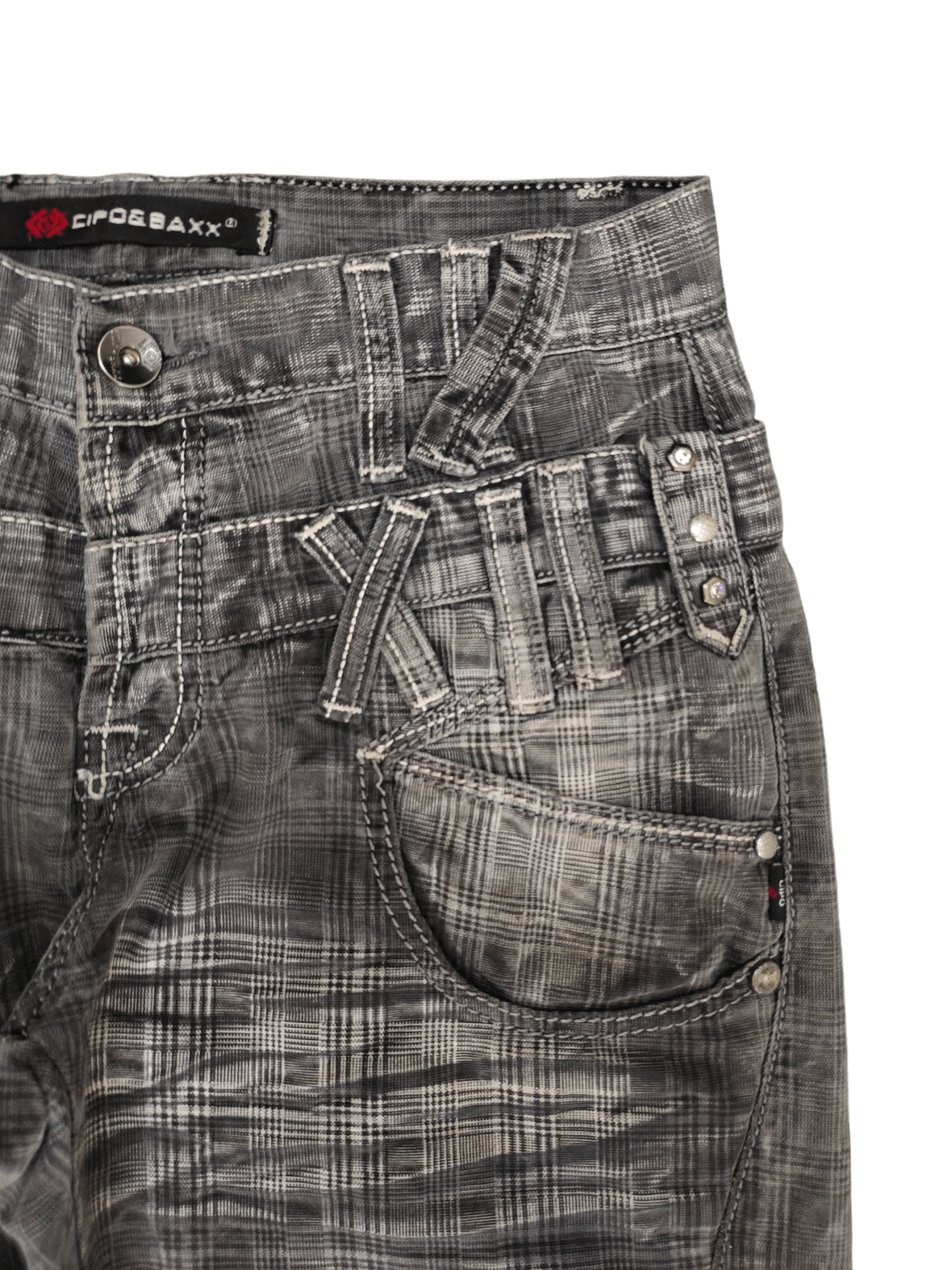 If Six Was Nine Cipo & Maxx Double Waist Cut & Sew Jeans Doublet Styles Size US 32 / EU 48 - 3 Thumbnail