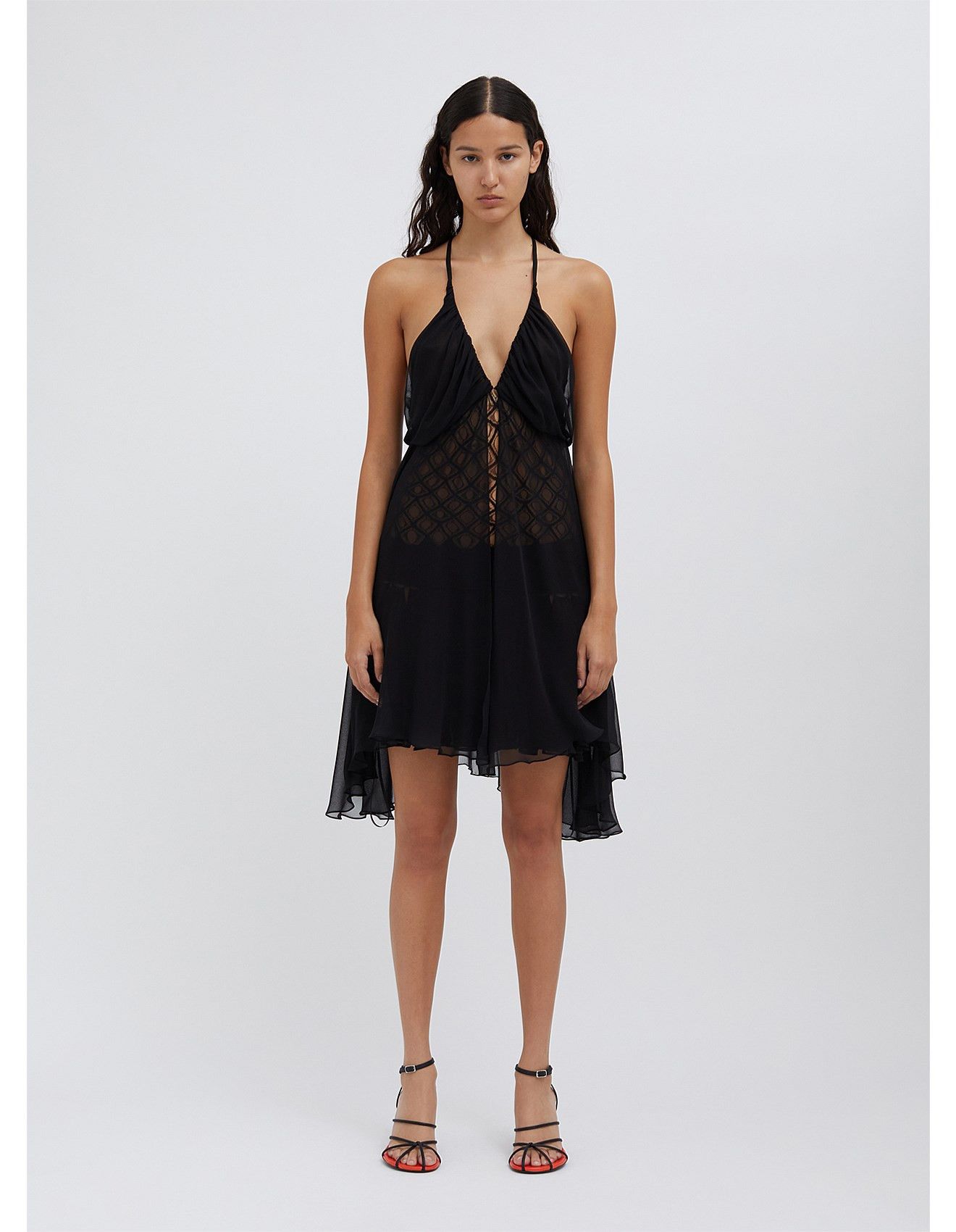 Christopher Esber Fluted Silk Chemise Mini Dress Size M / US 6-8 / IT 42-44 - 1 Thumbnail