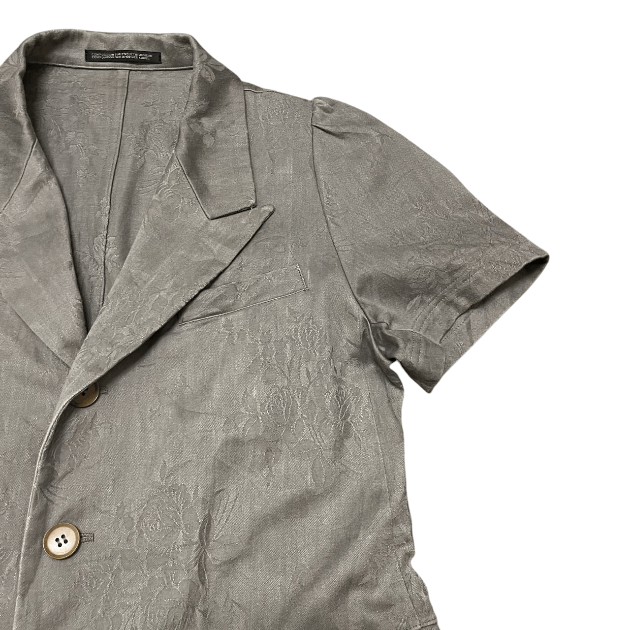Yohji Yamamoto SS08 Yohji Yamamoto Floral Short Sleeve Jacket Size S / US 4 / IT 40 - 4 Thumbnail