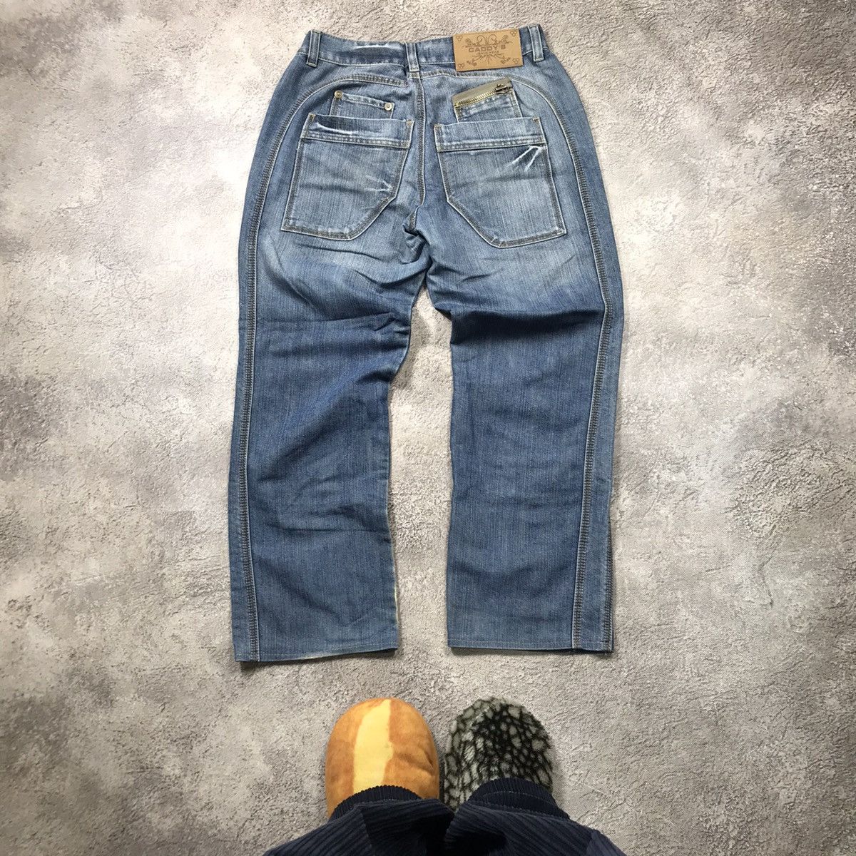 Vintage Vintage Y2K Baggy Distressed Flared Jeans Skate Grunge 27 Size 27" / US 4 / IT 40 - 3 Thumbnail