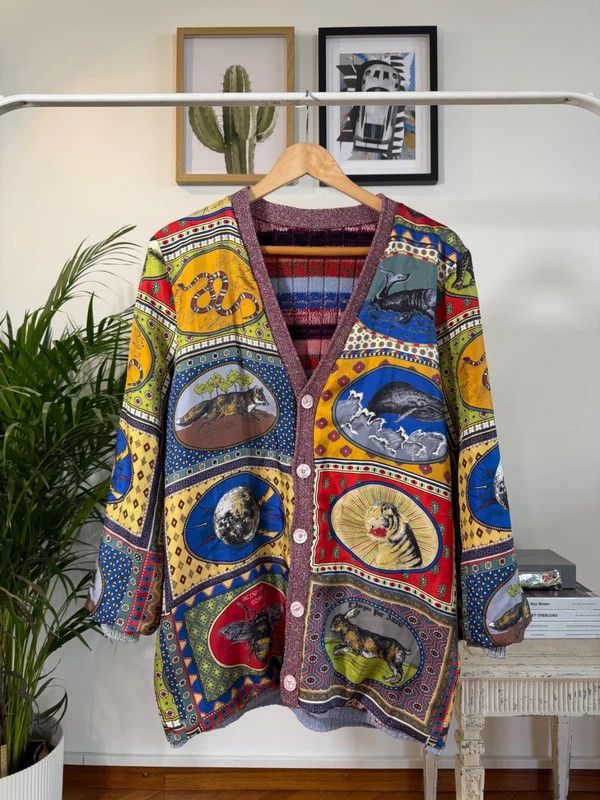 Gucci Gucci Wool Reversible Animal cardigan Size S / US 4 / IT 40 - 1 Thumbnail