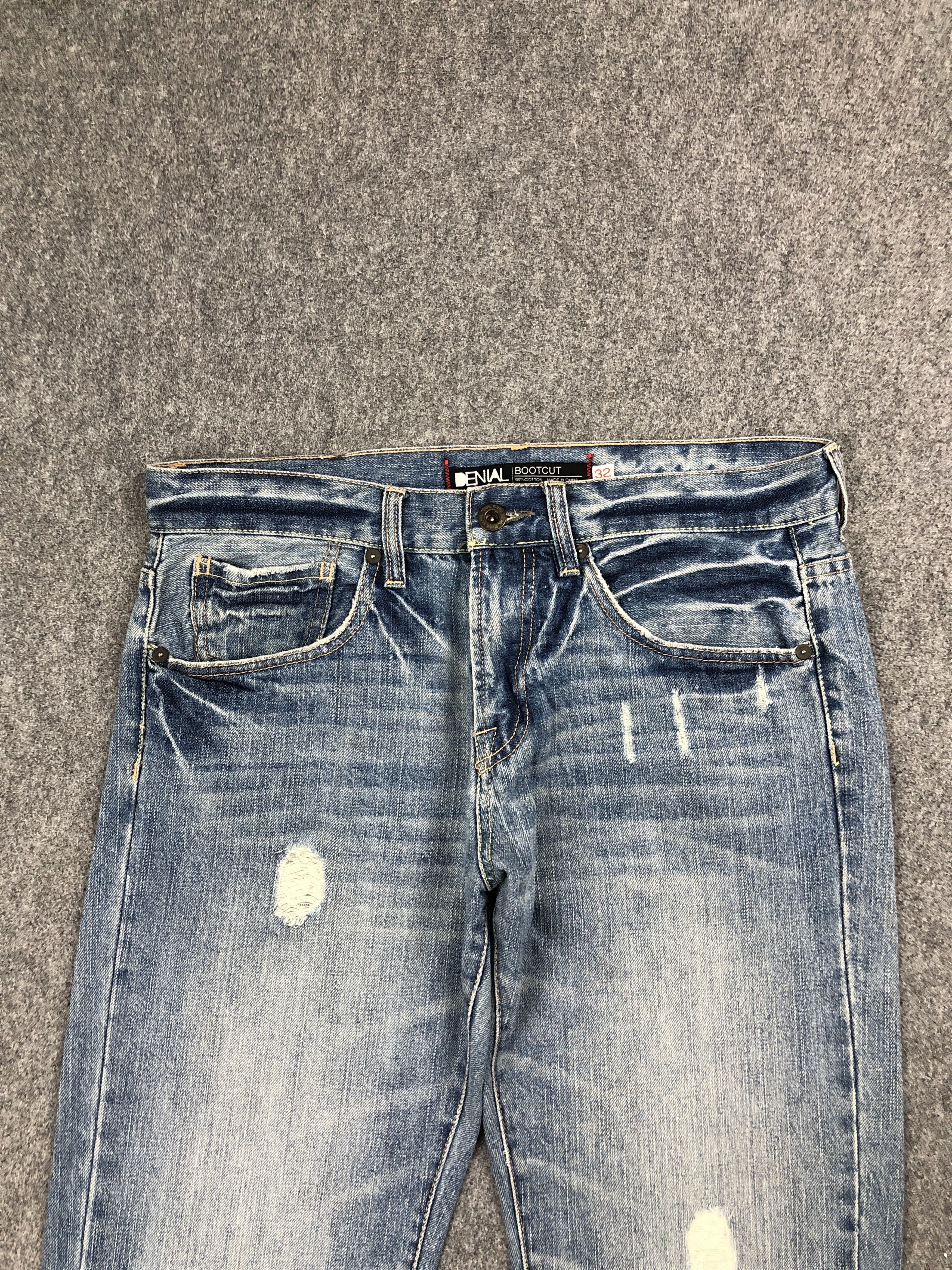 If Six Was Nine Vintage Japanese Brand Distressed Bootcut Jeans DP2482 Size US 33 - 2 Thumbnail