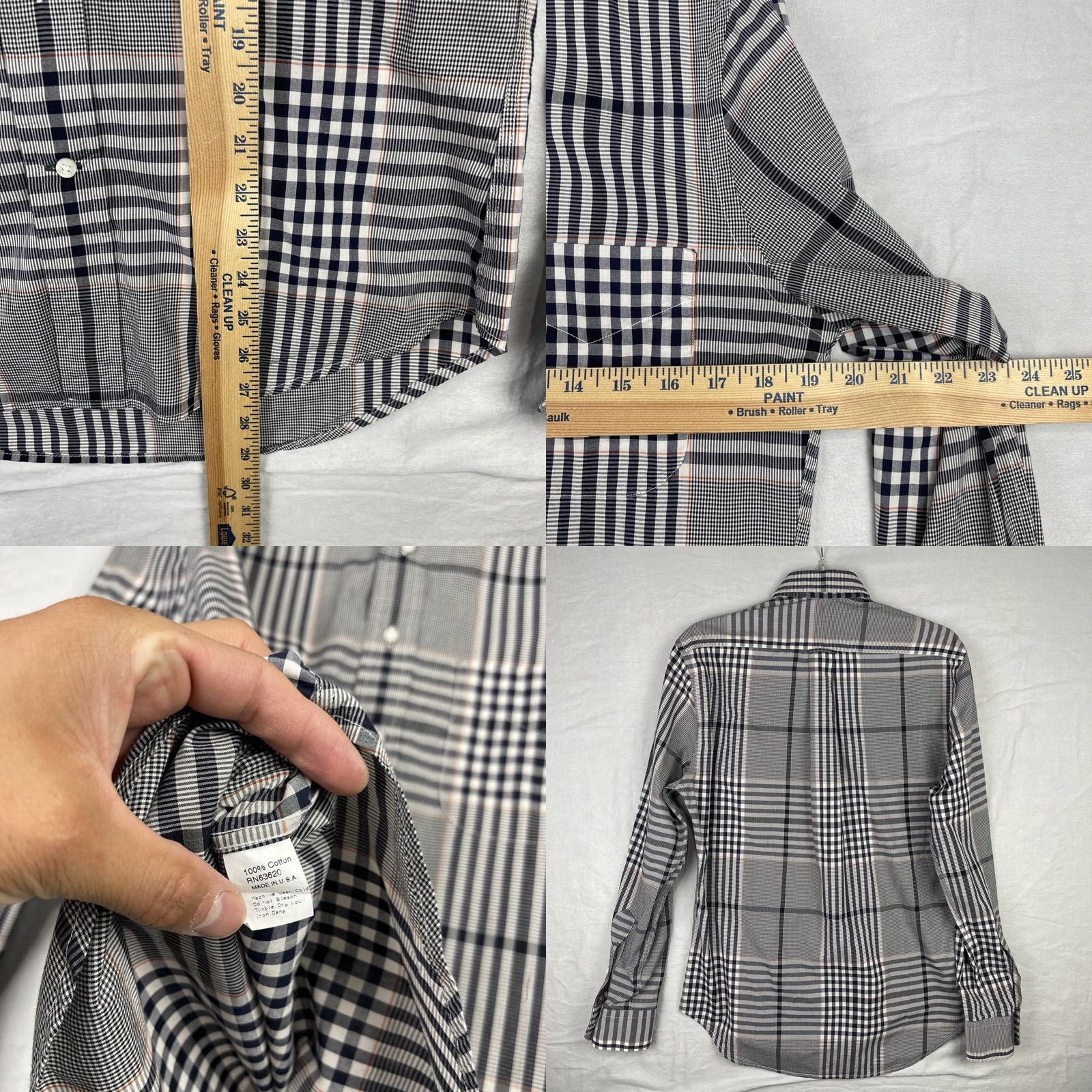 Vintage Gitman Bros Vintage Shirt Mens Small Gray Long Sleeve Check Pattern Made In USA Size US S / EU 44-46 / 1 - 8 Thumbnail