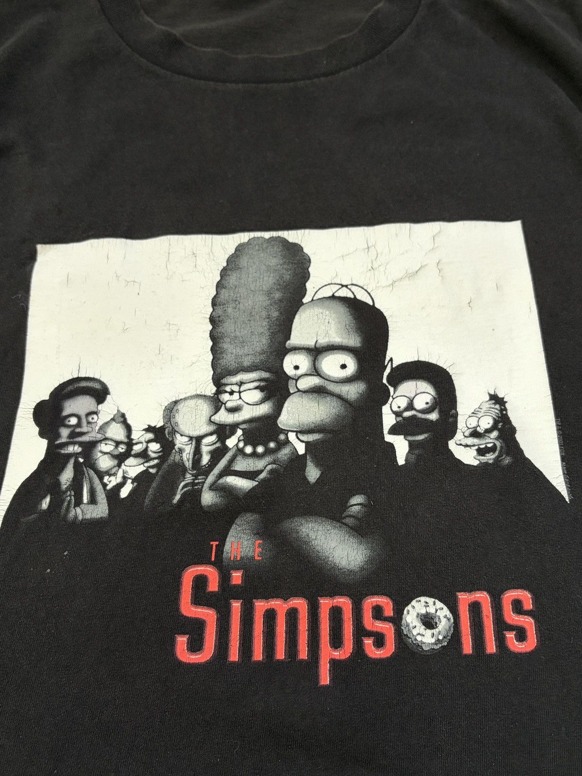 Delta Vintage 2001 The Simpsons Sopranos Black Graphic T-Shirt XL Size US XL / EU 56 / 4 - 6 Thumbnail