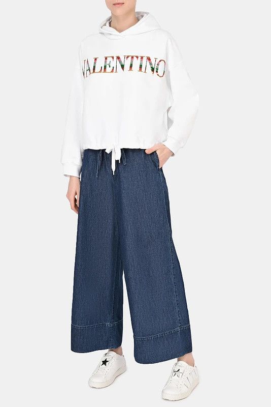 Valentino o1y0326 Logo Hoodie in White Size S / US 4 / IT 40 - 5 Thumbnail