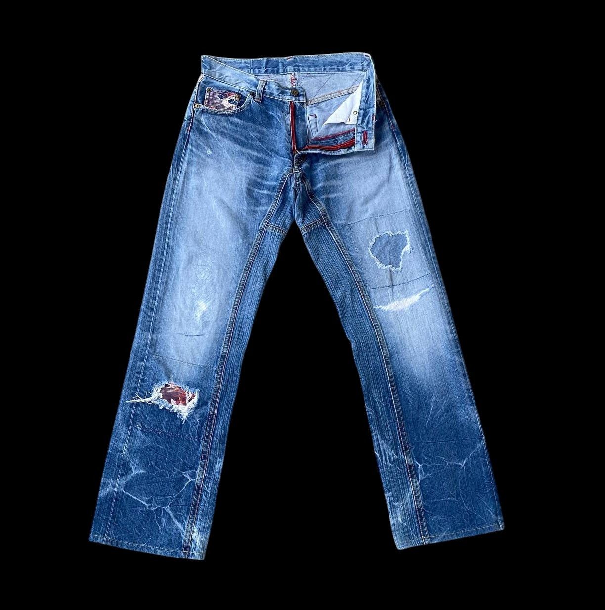 Eternal W29 EXTERNAL JAPAN DISTRESSED THUNDERSTORM MARK FADED BLUE Size US 30 / EU 46 - 15 Thumbnail