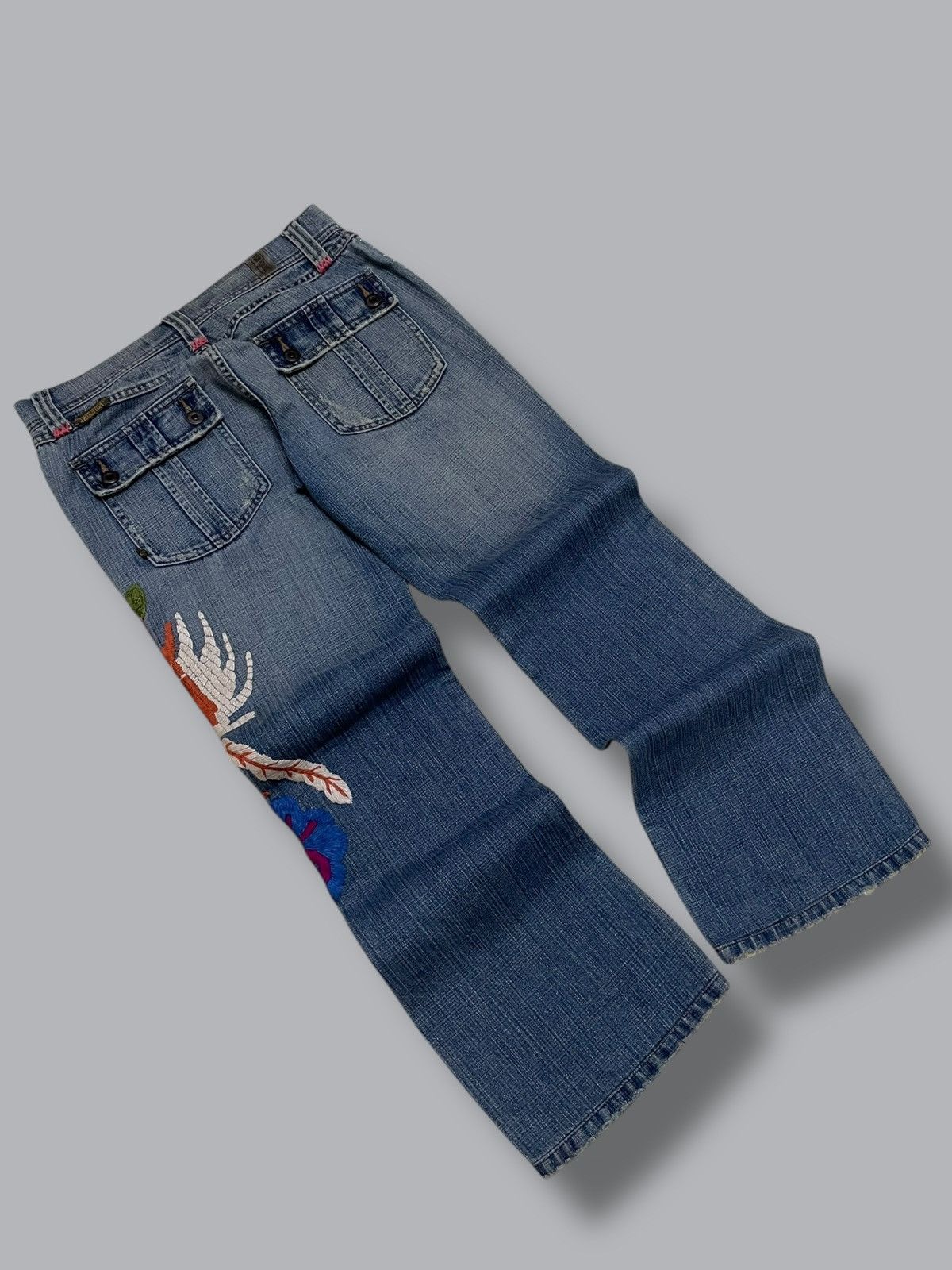 Japanese Brand Vintage 1990s Designer Swtich Usa Embroidered Art Denim Size US 29 - 10 Thumbnail