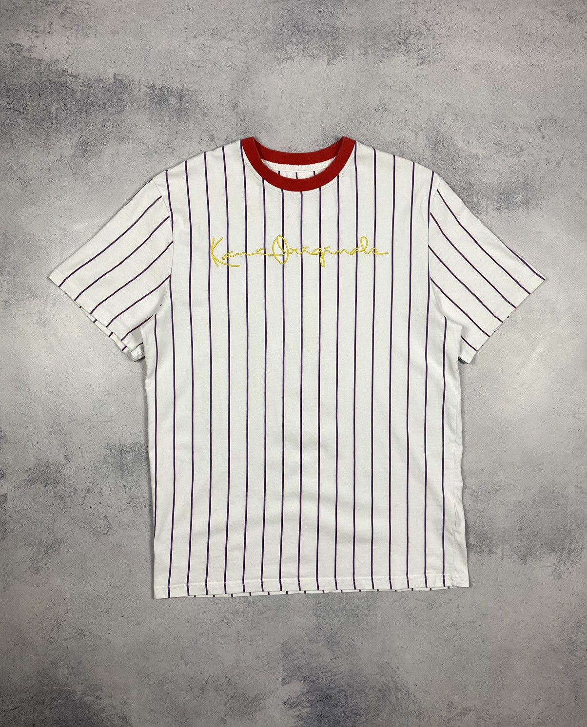 Karl Kani Karl Kani Center Logo Stripped Y2K T Shirt Size M Size US M / EU 48-50 / 2 - 2 Thumbnail