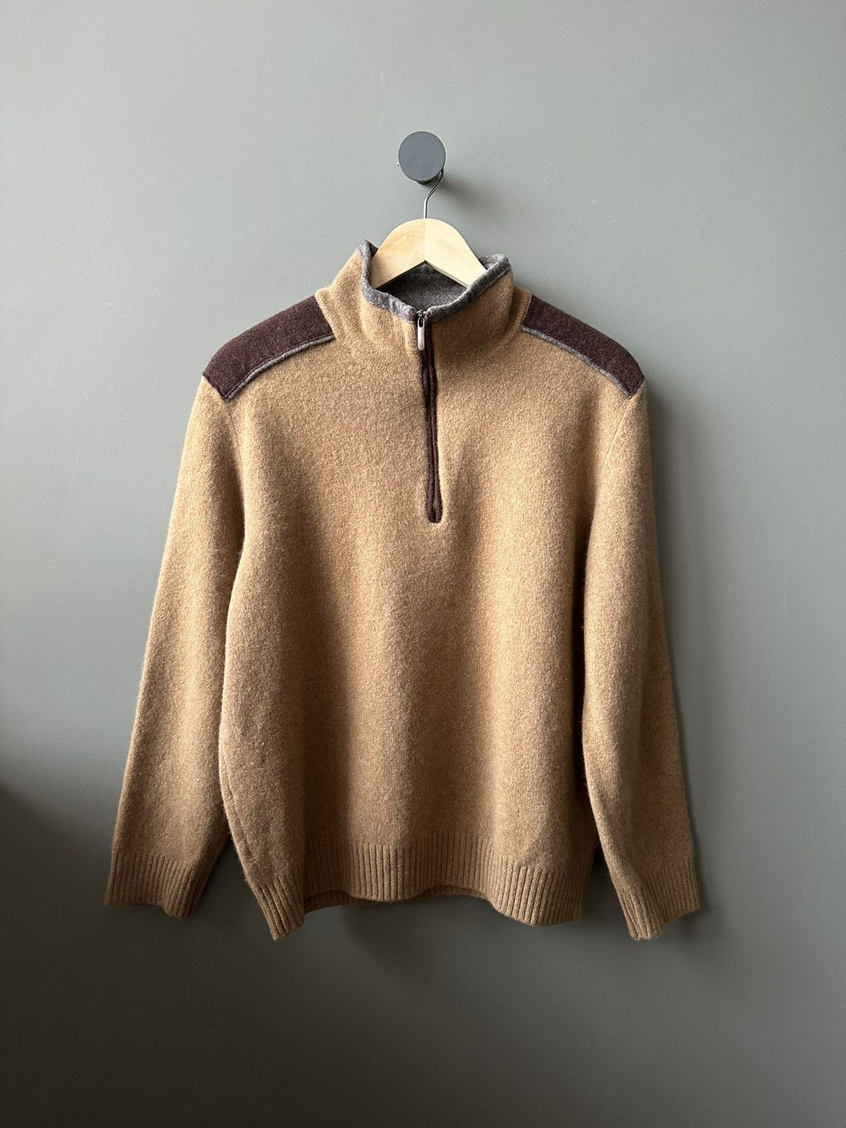 Dalmine Dalmine Quarter Zip Wool Sweater Size US M / EU 48-50 / 2 - 1 Thumbnail