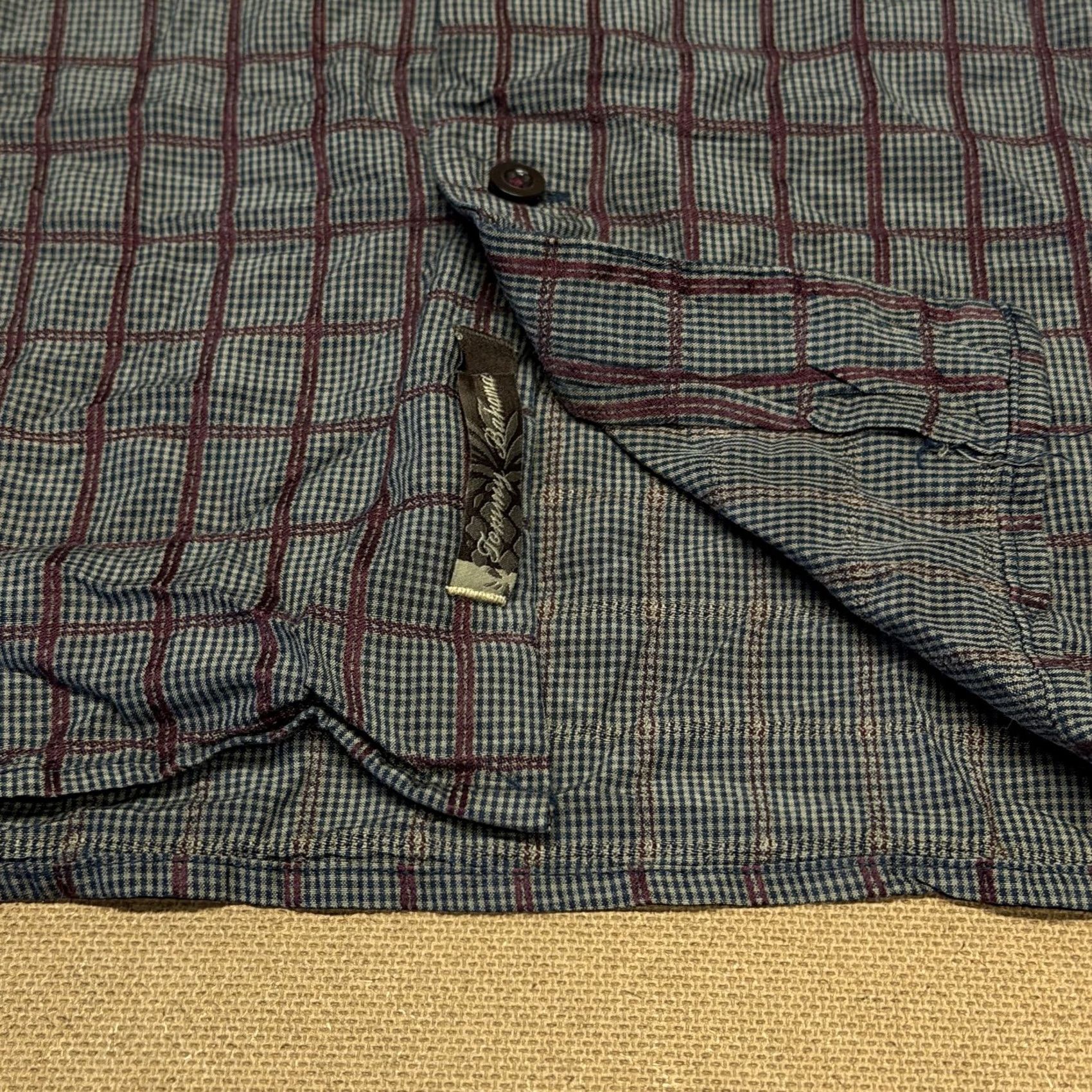 Tommy Bahama Tommy Bahama Shirt Mens XL Blue Plaid Long Sleeve Silk Button-Up Casual Pocket Button-Front Shirt Size US XL / EU 56 / 4 - 5 Thumbnail