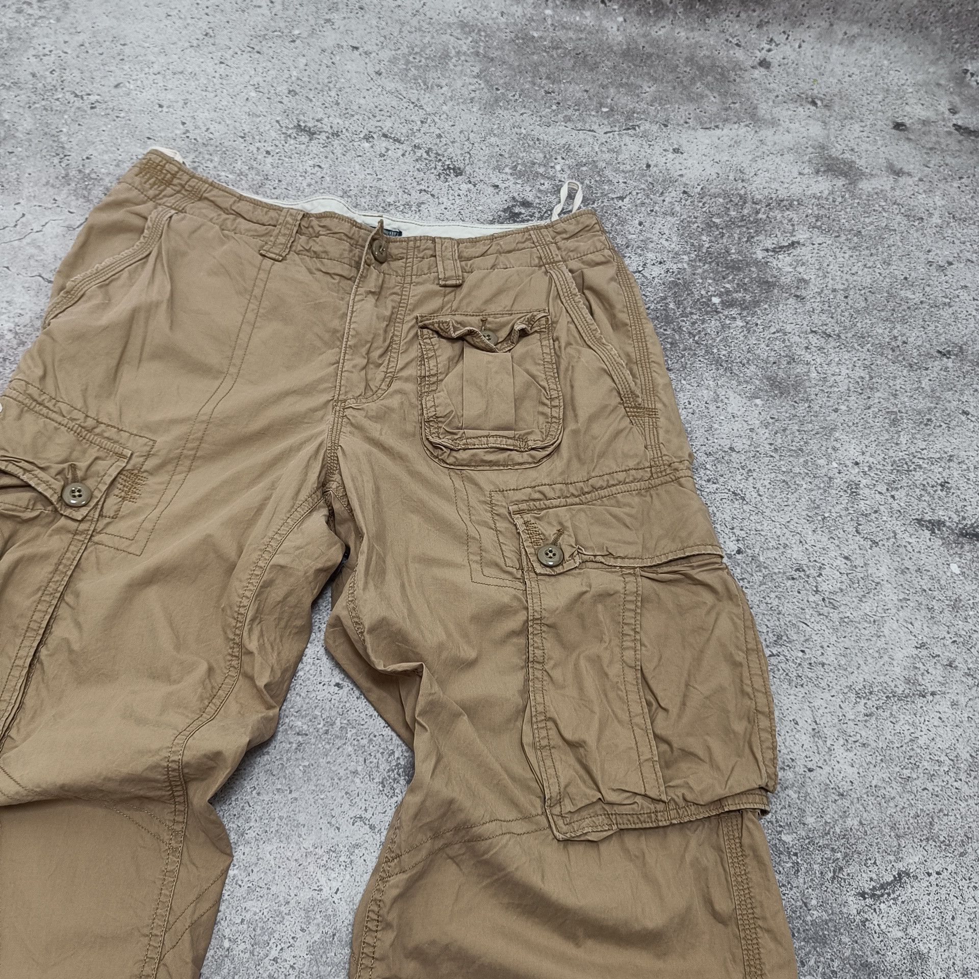 Other Vintage PRL Baggy Bondage Cargo Pants cropped Size US 34 / EU 50 - 2 Thumbnail
