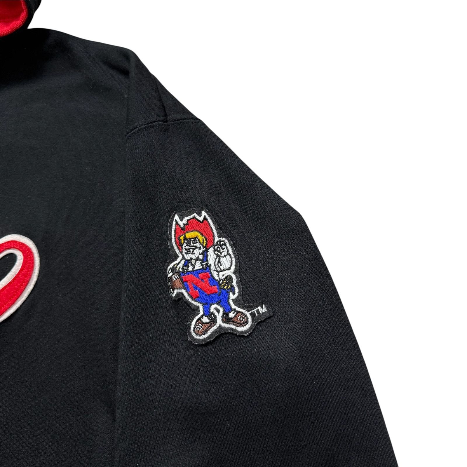 NCAA RARE VTG 90s NEBRASKA CORNHUSKERS STARTER HOODIE SCRIPT LOGO Size US L / EU 52-54 / 3 - 3 Thumbnail