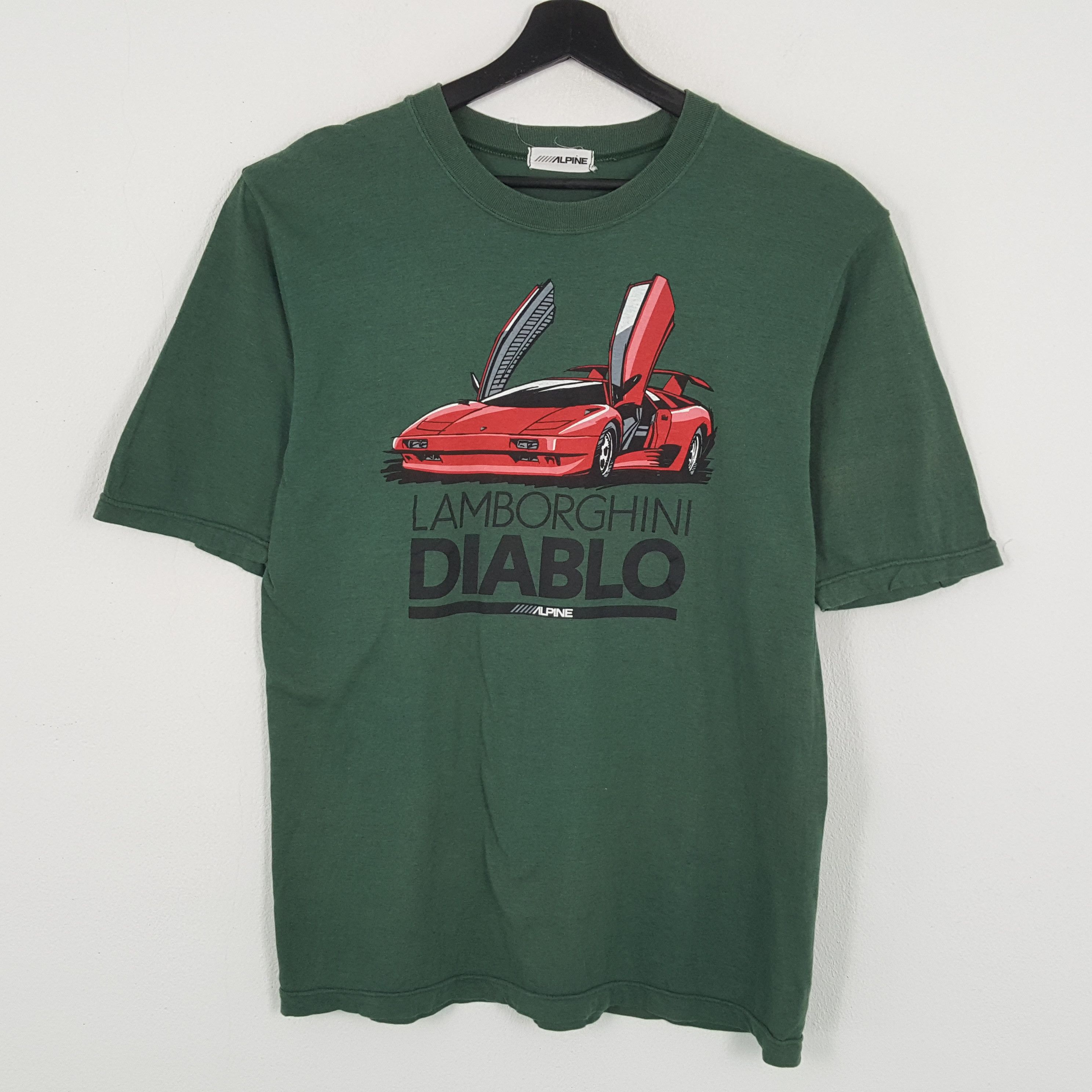 Lamborghini × Vintage LAMBORGHINI DIABLO ALPINE Luxury Car Tshirt Size US M / EU 48-50 / 2 - 1 Thumbnail