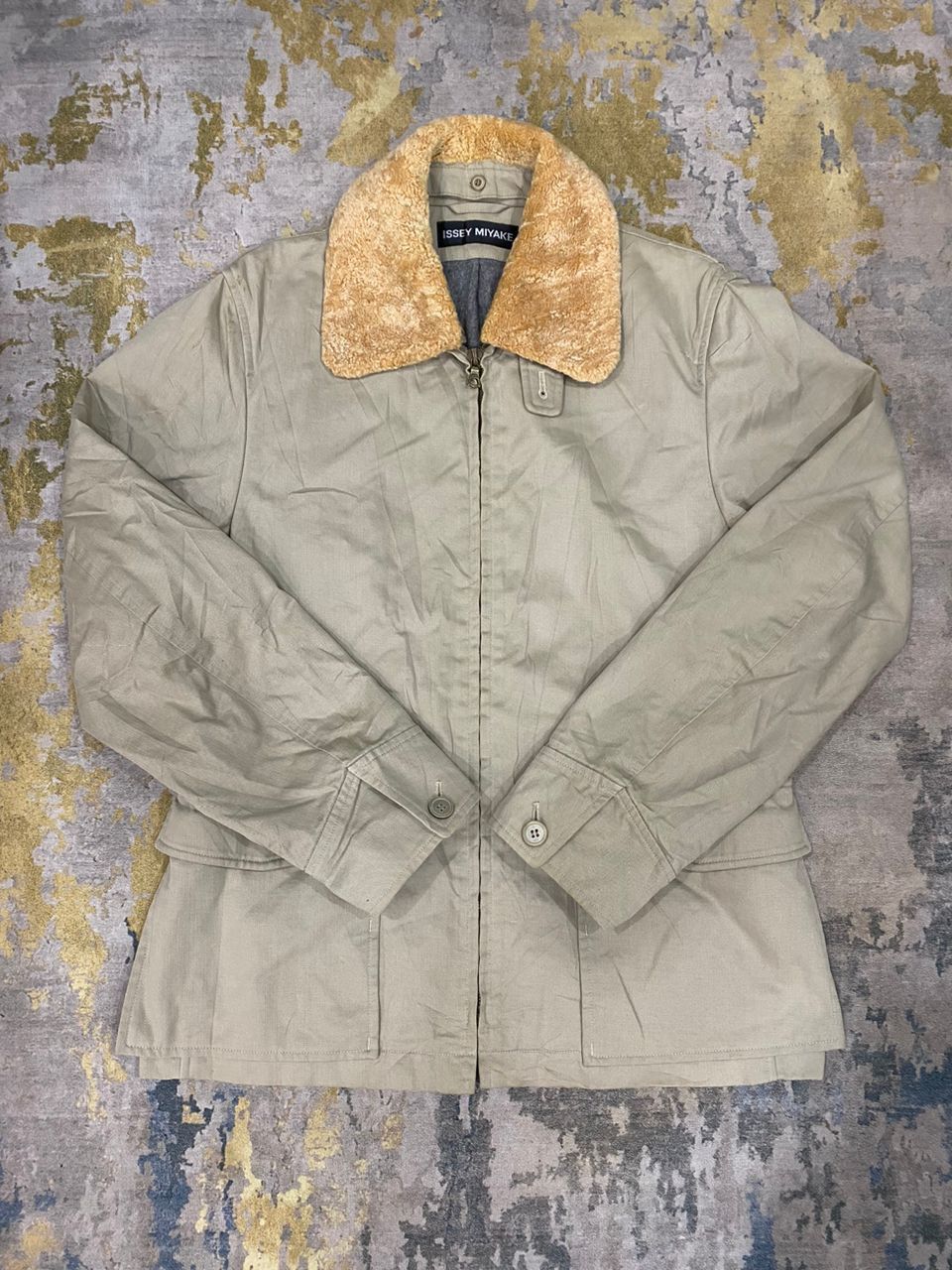 楽ギフ_のし宛書】 Sheep MIYAKE ISSEY Skin USED JAKET レザー