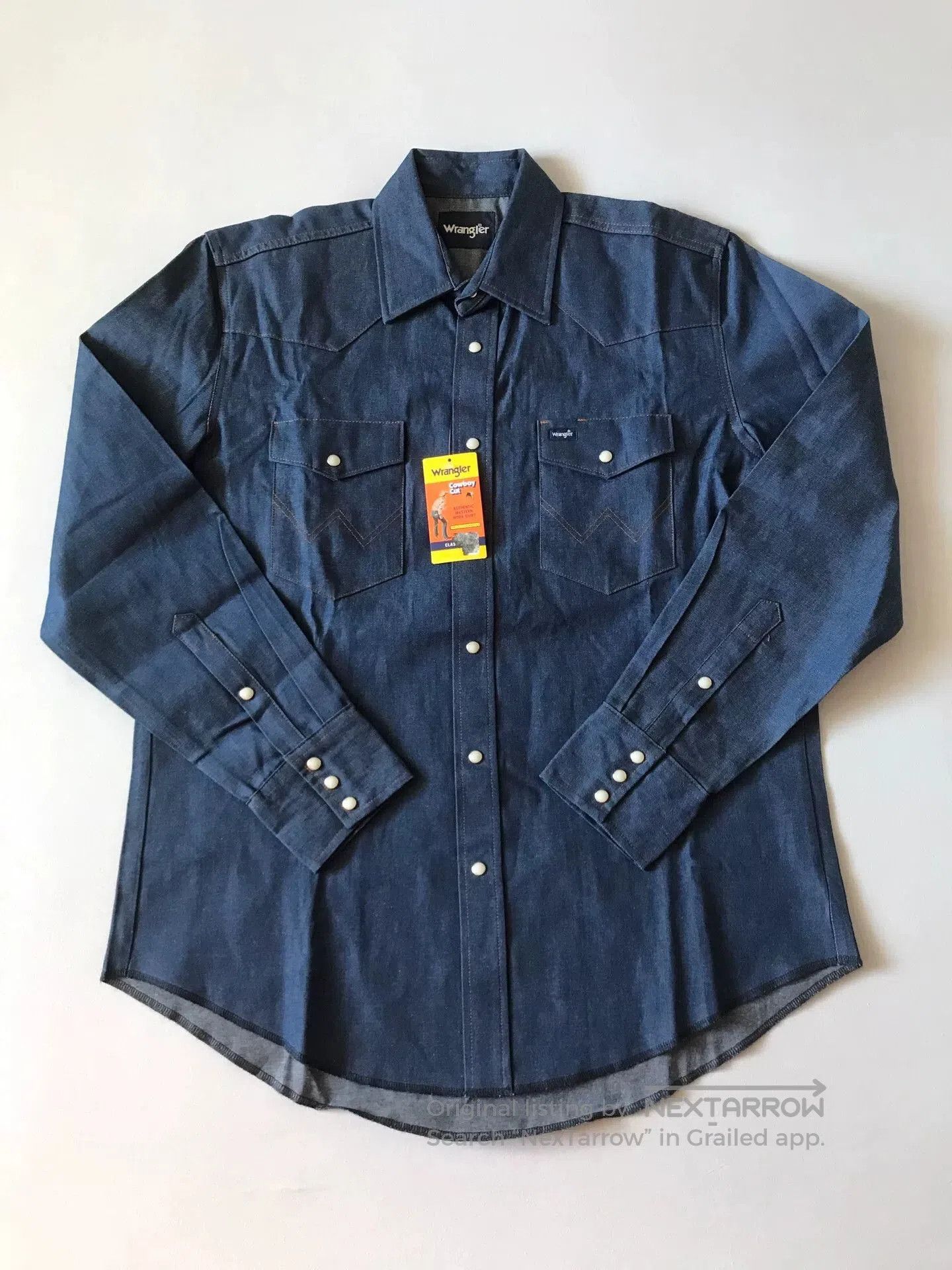 Wrangler Wrangler MS70119 Western Denim Shirt. Size US L / EU 52-54 / 3 - 1 Thumbnail
