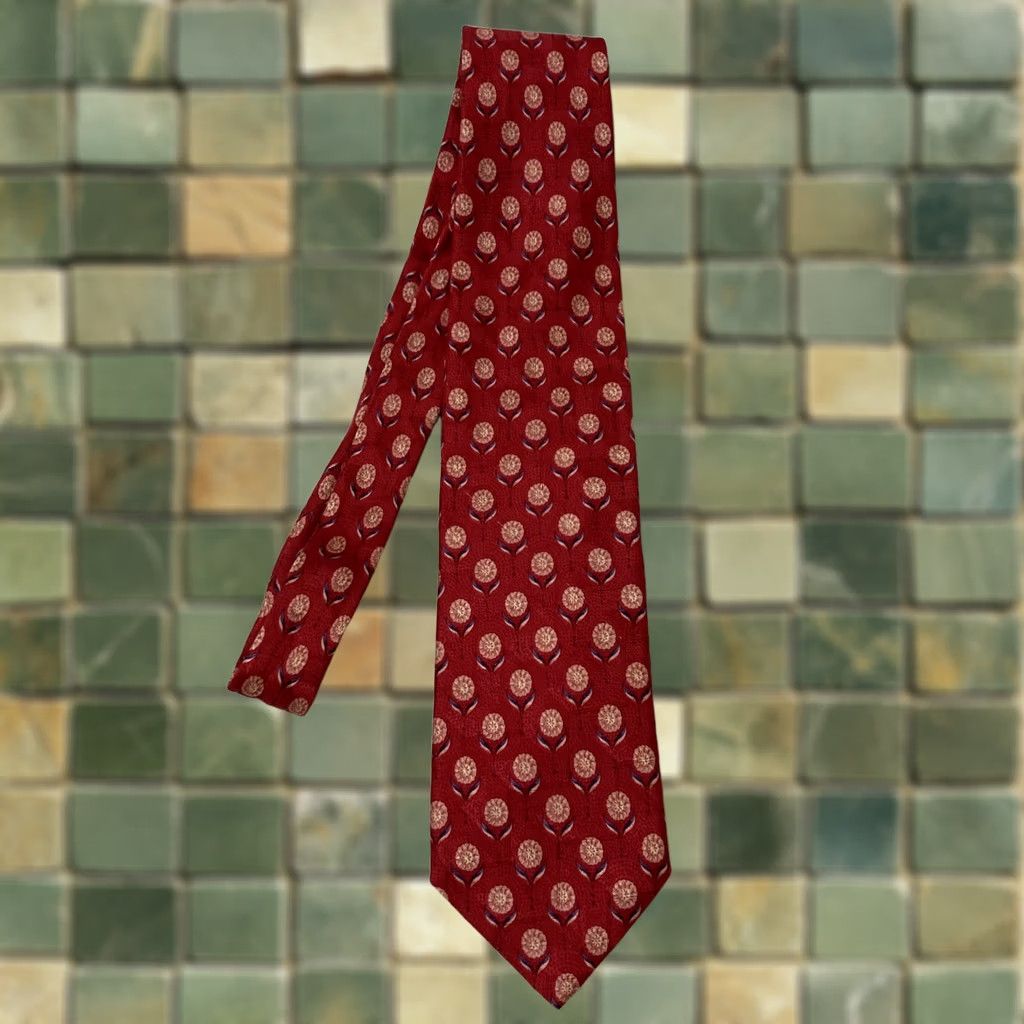 Ermenegildo Zegna Ermenegildo Zegna Disegno Exclusive Men Red/Yellow 100% Silk Tie Made in Italy Red Silk Tie Men Size ONE SIZE - 1 Thumbnail