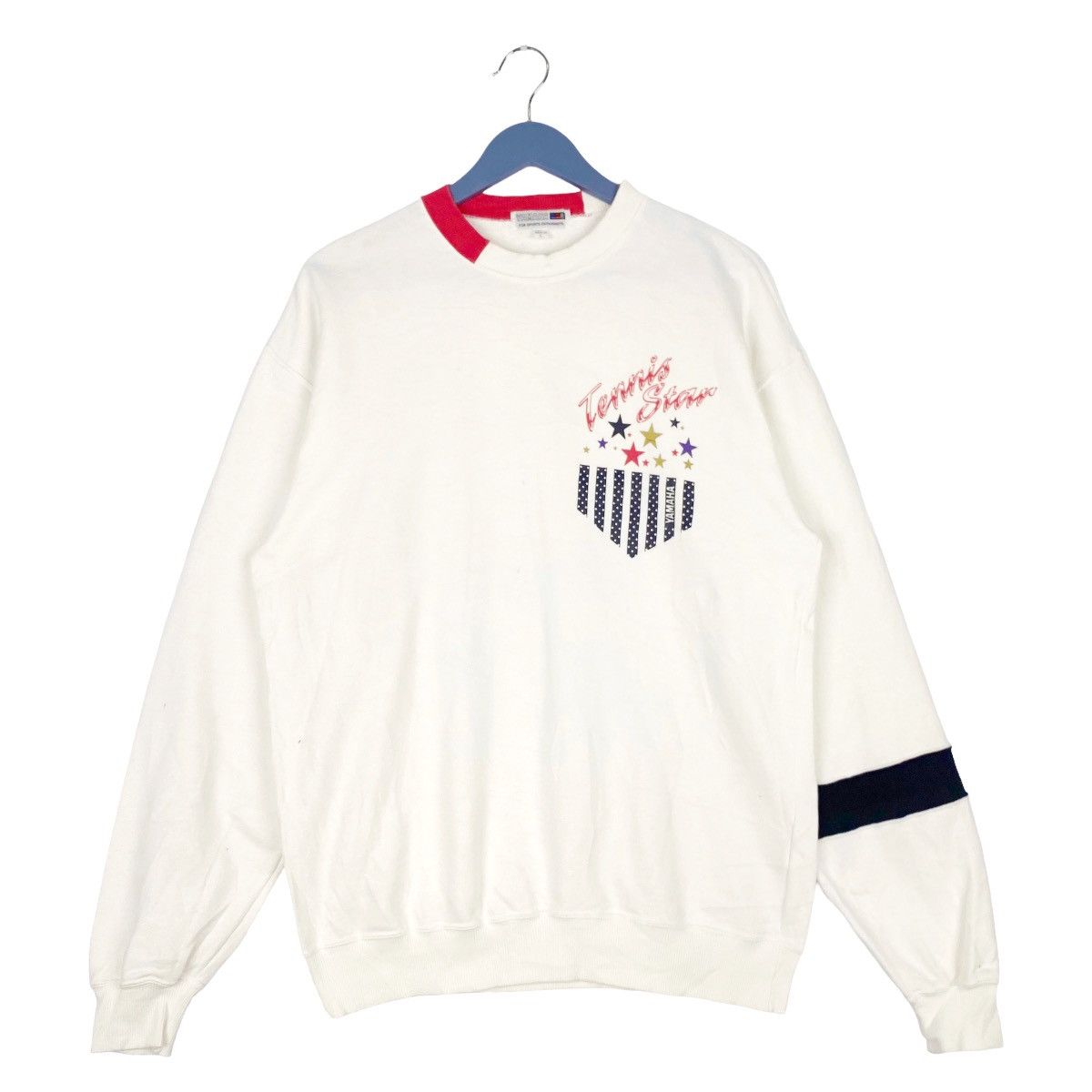 Vintage × Yamaha Vintage Yamaha Printed Crewneck Sweatshirt White Pullover Size US L / EU 52-54 / 3 - 5 Thumbnail