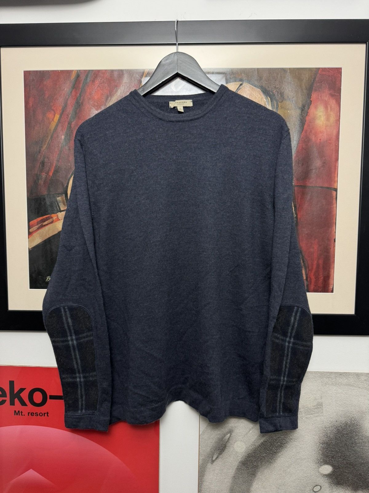Burberry Burberry London Sweater Knit Casual Plaid Patches Classy Size US L / EU 52-54 / 3 - 1 Thumbnail