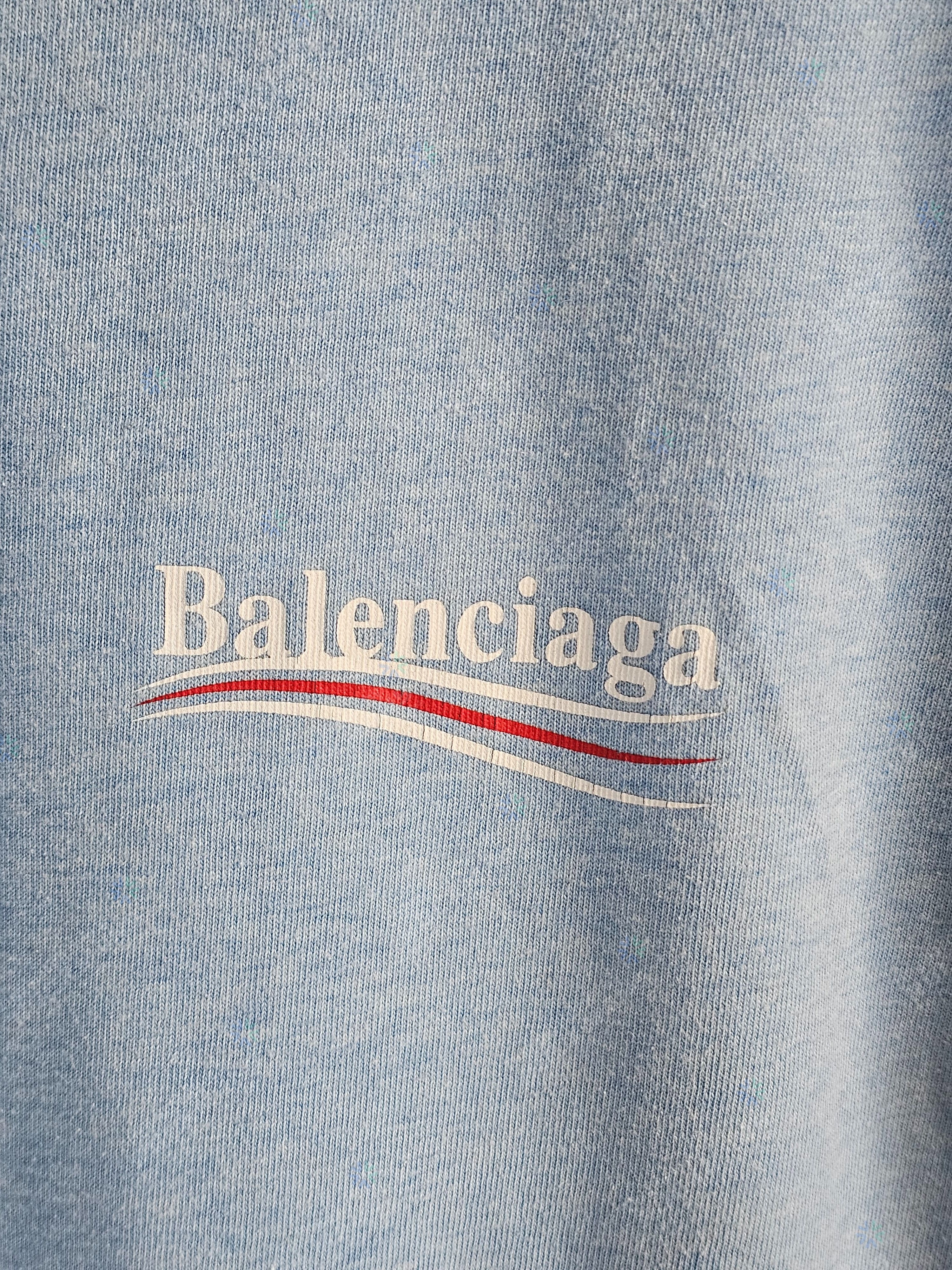 Balenciaga Balenciaga Haze Blue Coke Short Sleeves T-Shirts Size XL Size US XL / EU 56 / 4 - 3 Thumbnail