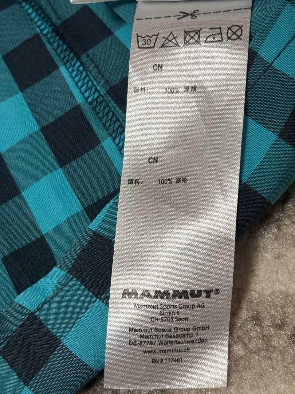 Mammut Mammut Women’s Short Sleeve Check Shirt – Blue/Black – S Size S / US 4 / IT 40 - 11 Thumbnail
