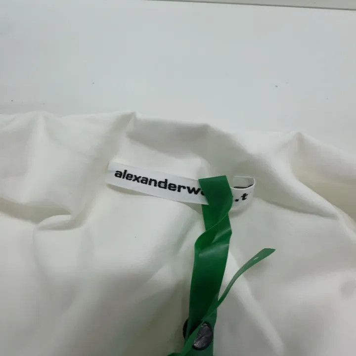 Alexander Wang Alexander Wang White Cropped Long Sleeve Shirt - Size XL / US 12-14 / IT 48-50 - 4 Thumbnail