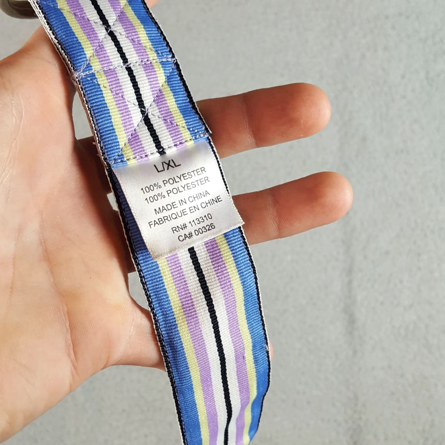 Izod IZOD Golf Belt - Multicolor Pastel Striped Fabric D-Ring - Women's Size S/M (38") - 90s Retro Preppy Style - Regular Width Size ONE SIZE - 5 Thumbnail