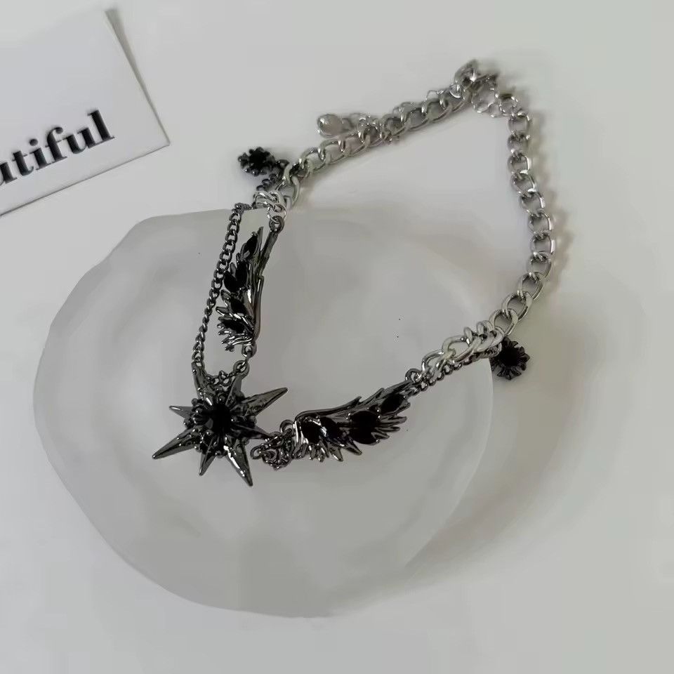 Jewelry Gothic Punk Streetwear Black Heart Necklace Chain Size ONE SIZE - 3 Thumbnail