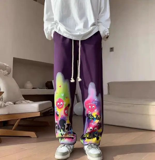 VIBE Street graffiti dopamine hip hop straight trousers Size US 30 / EU 46 - 1 Thumbnail