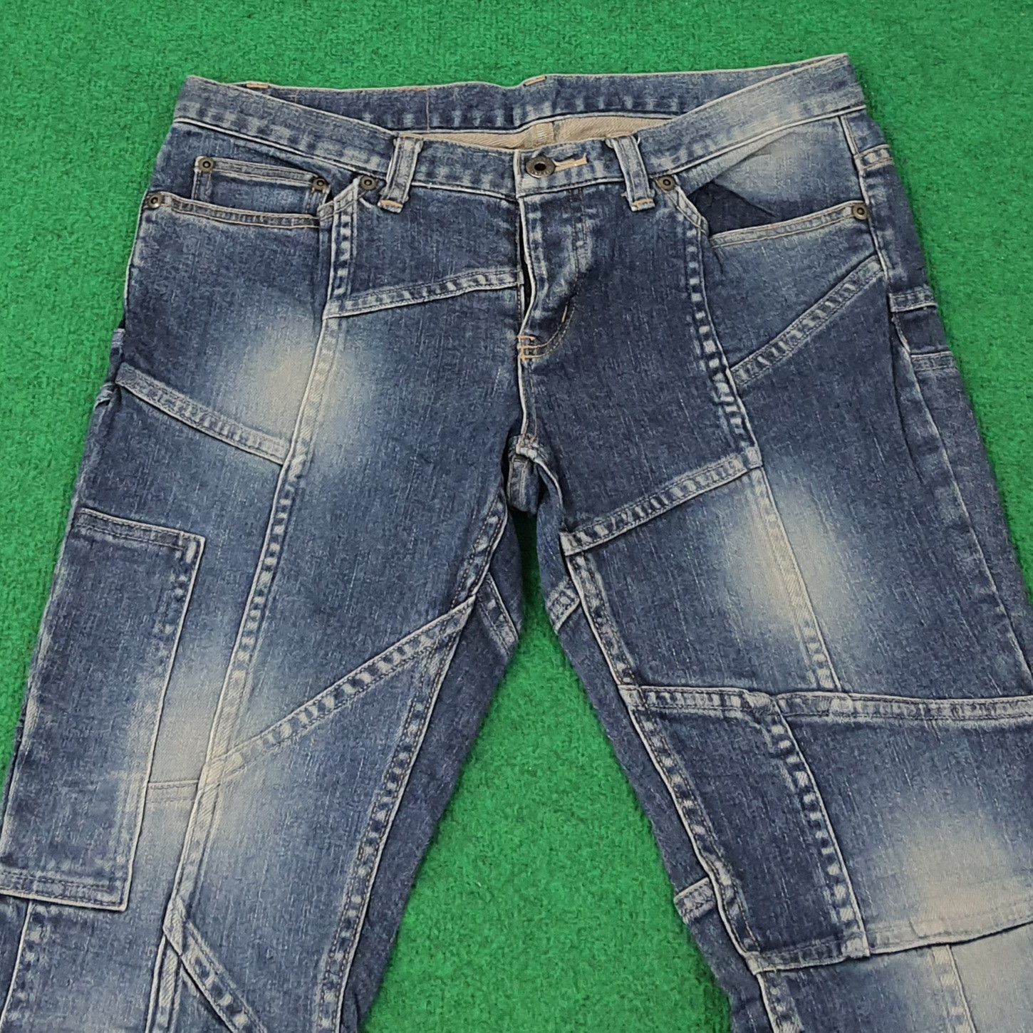 Hysteric Glamour Vintage Hysterics Patchwork Flare Custom Logo Jeans C265N4 Size 31" - 5 Thumbnail