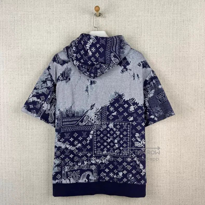 Louis Vuitton Louis Vuitton Cashew full print knit hooded short sleeve Size US XL / EU 56 / 4 - 3 Thumbnail