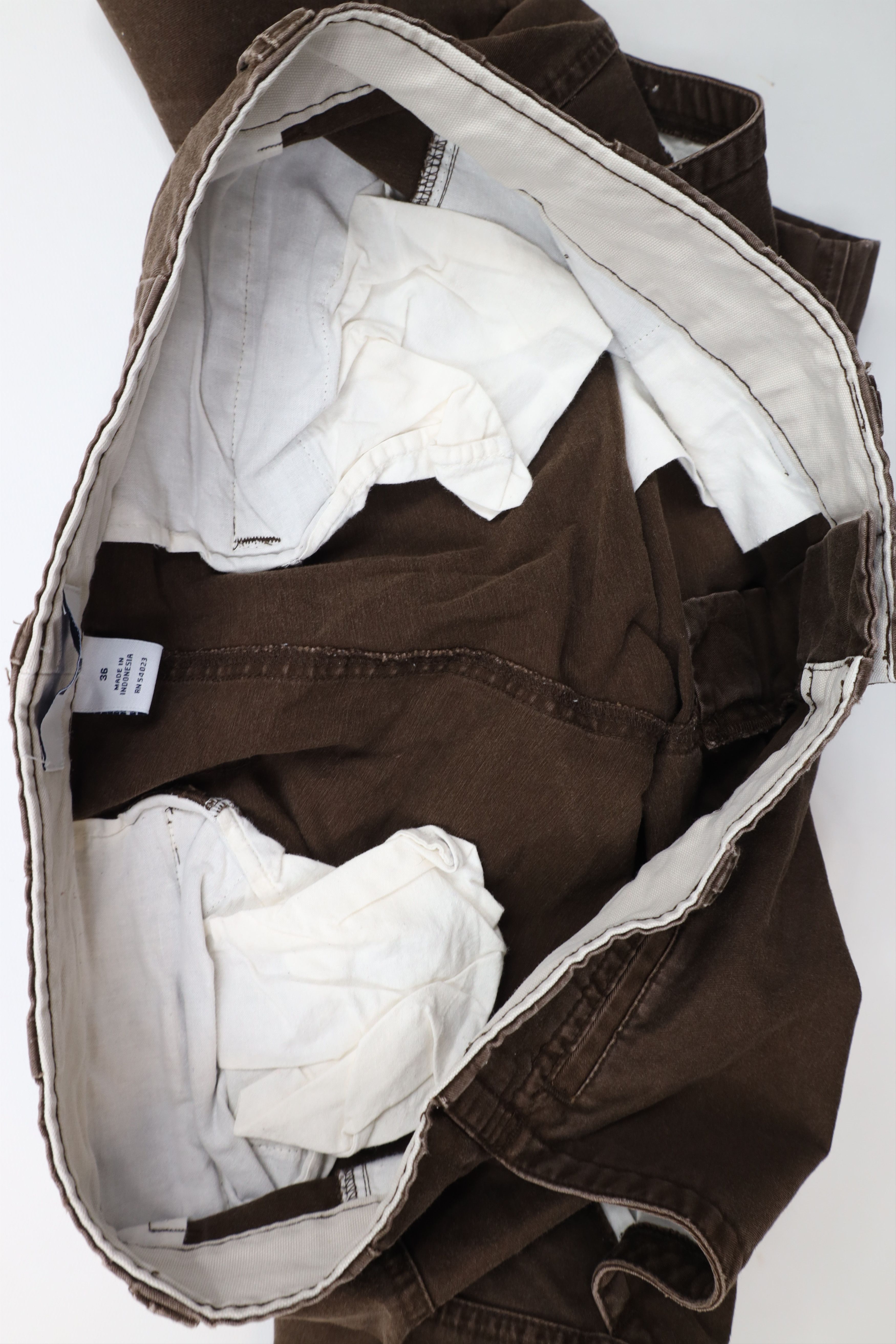 Gap × Vintage Vintage Gap Above Knee Heavyweight Cargo Shorts Brown Cotton Size US 36 / EU 52 - 10 Thumbnail