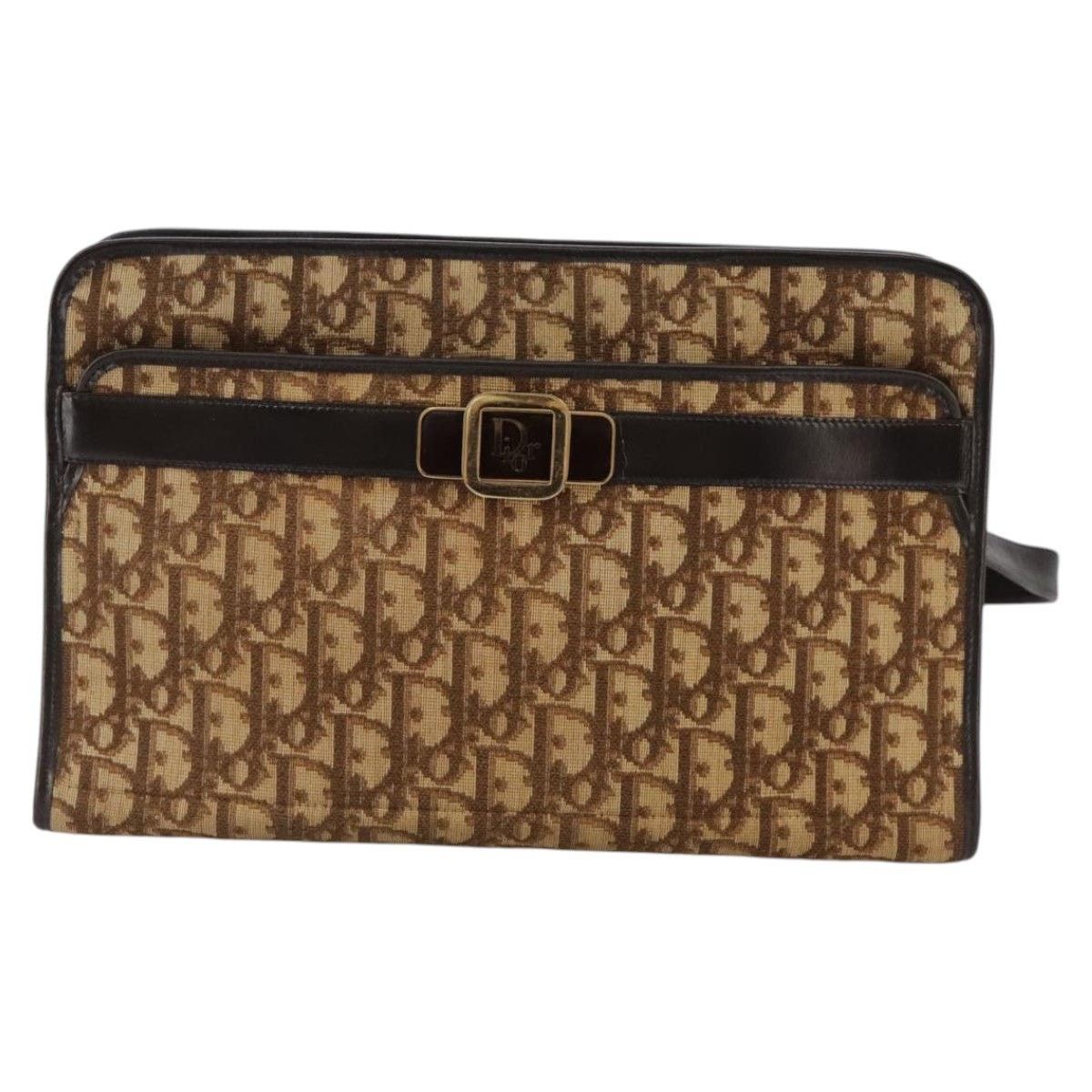 Dior DIOR Trotter Canvas Shoulder Bag Gold Brown Size ONE SIZE - 2 Thumbnail