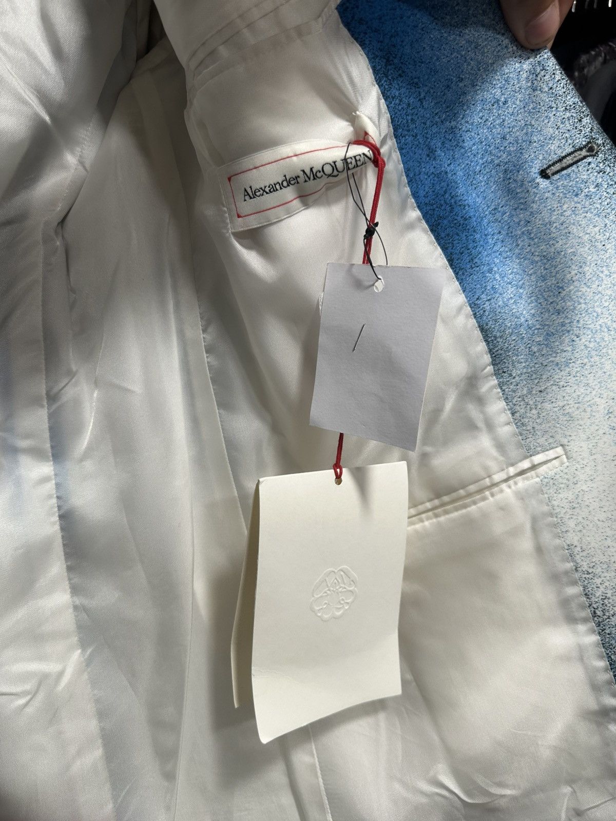 Alexander McQueen NWT $3990 Runway Alexander McQueen Spray Paint Blazer size50 Size 40R - 7 Thumbnail