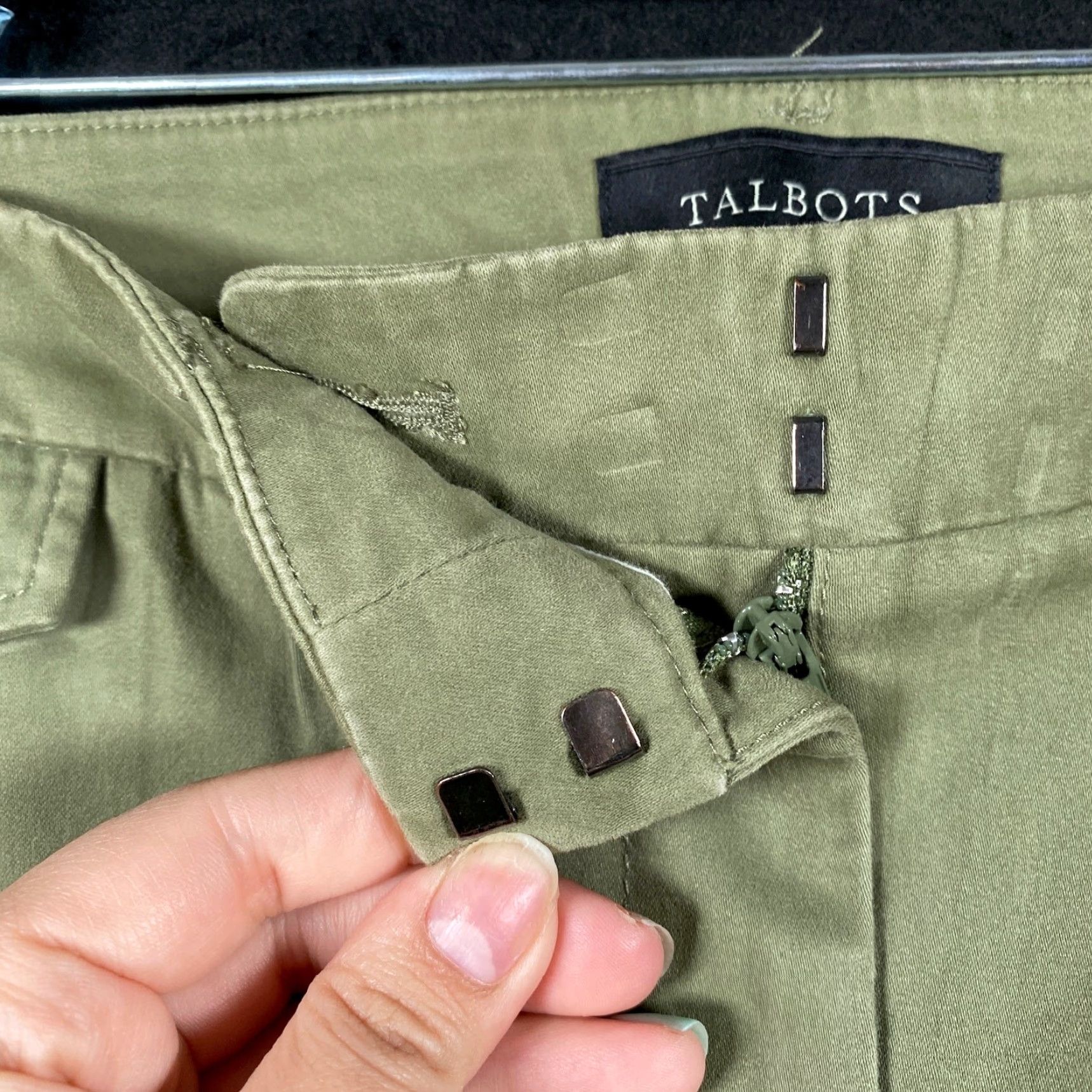 Talbots Talbots Womens Pants Green Straight Leg Work Casual Normcore Stretch 10 Size 24" / US 00 / IT 34 - 4 Thumbnail