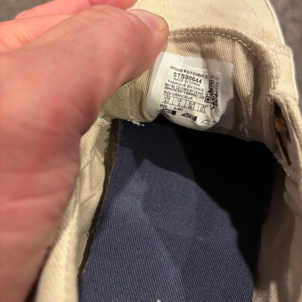 Sperry Sperry Beige Canvas Shoes with Tan Laces Size US 8.5 / IT 38.5 - 5 Thumbnail