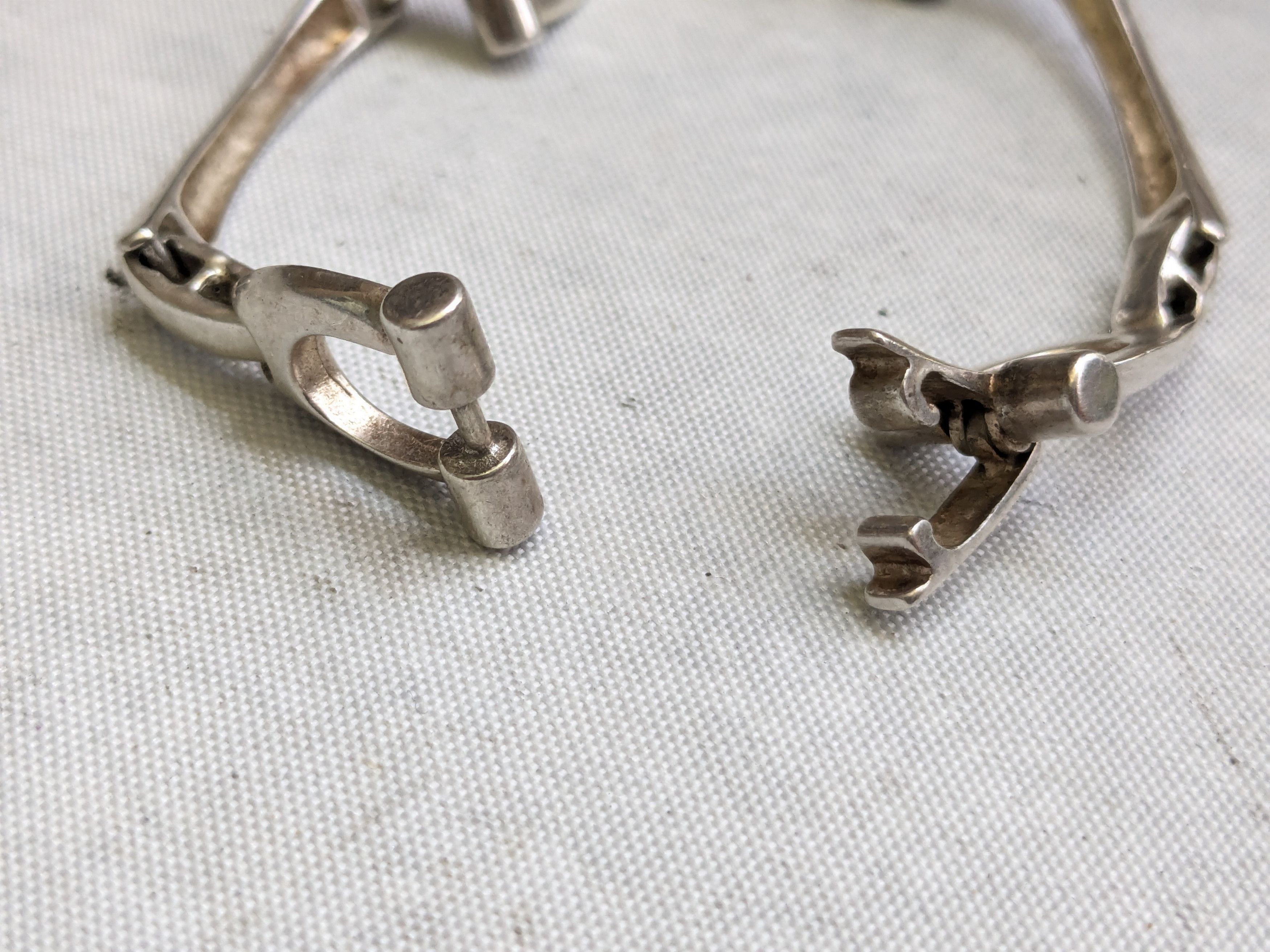 Jewelry Vintage Sterling Silver Bracelet Equestrian 6.75" Size ONE SIZE - 8 Thumbnail