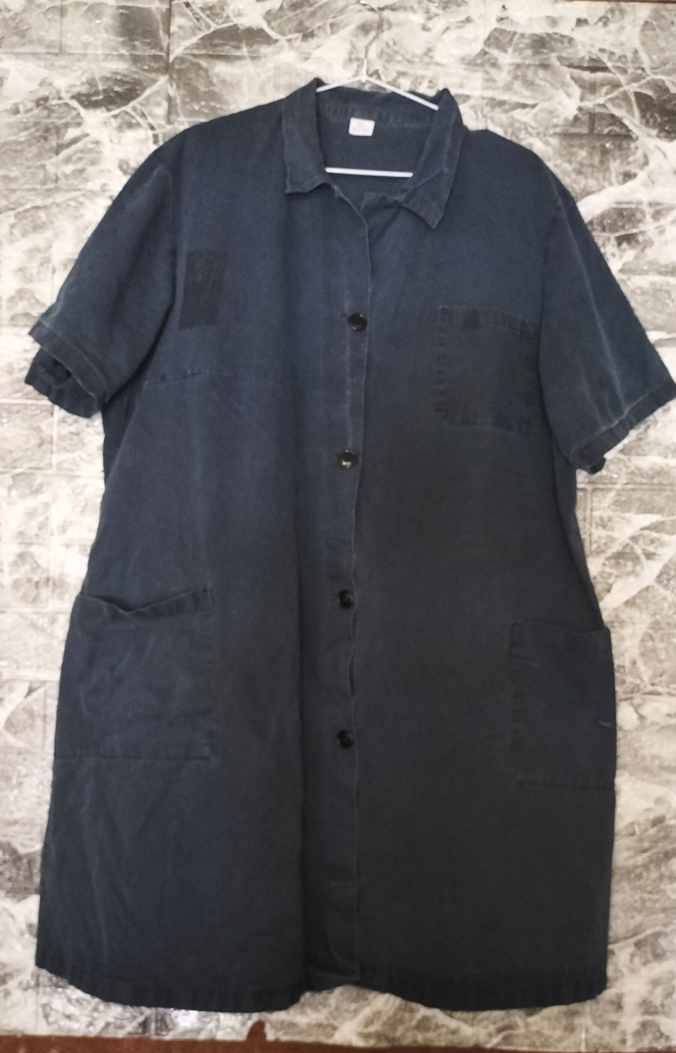 Vintage 80s Workwear Engineer Trench Shirt Fashion 3 pockets