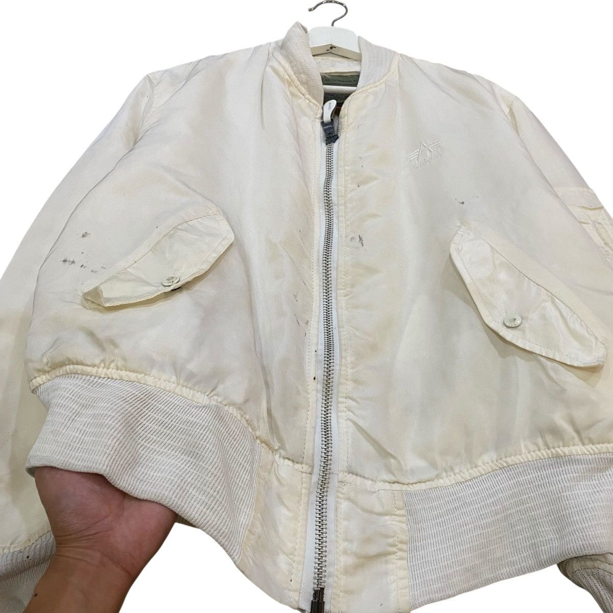 Alpha Industries ⚡️ALPHA INDUSTRIES SPLATERRED TYPE MA-1 FLYERS BOMBER JACKET Size US L / EU 52-54 / 3 - 4 Thumbnail