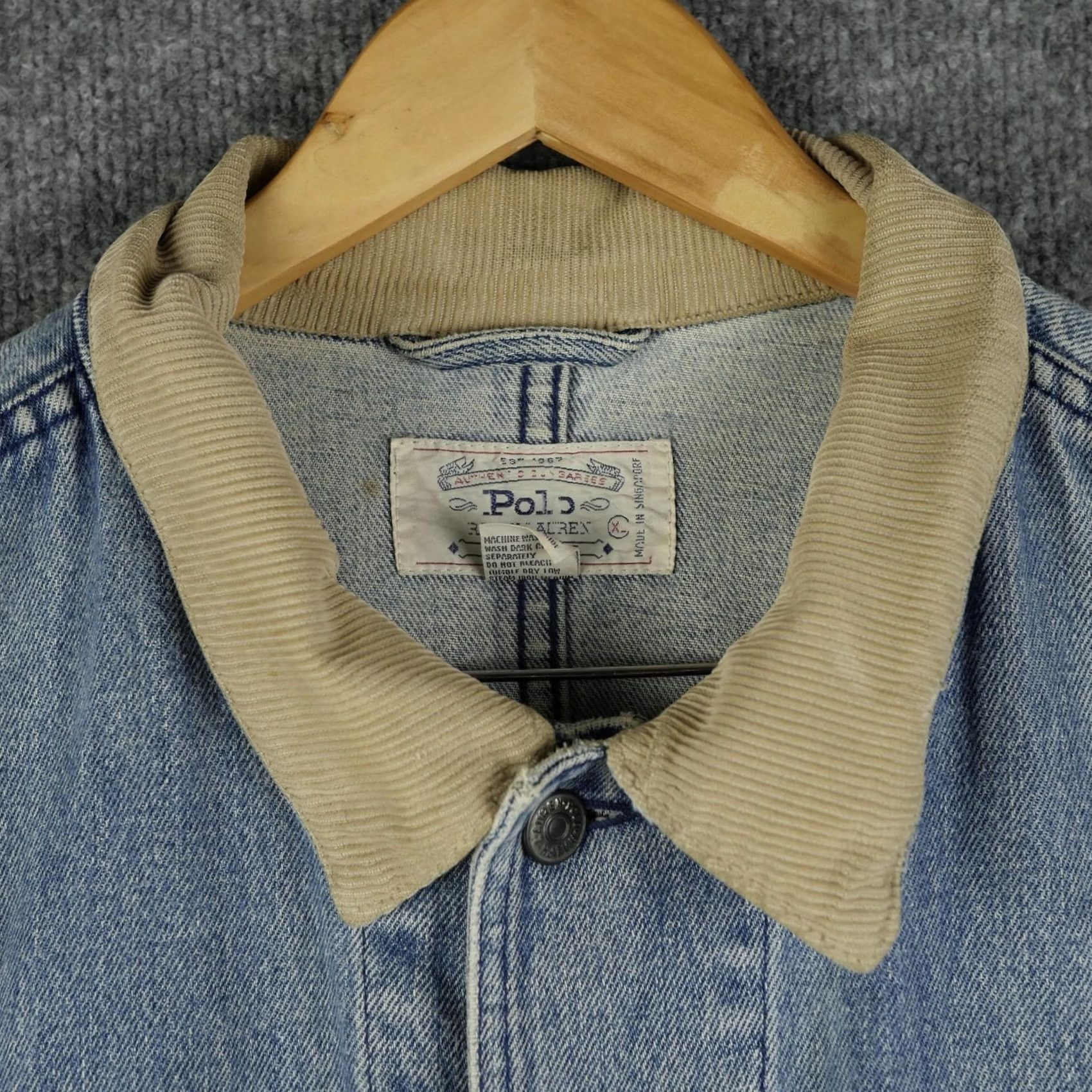 Polo Ralph Lauren VINTAGE Polo Ralph Lauren Jacket Mens XL Denim Hunting Field Chore Coat Workwear Size US XL / EU 56 / 4 - 2 Thumbnail