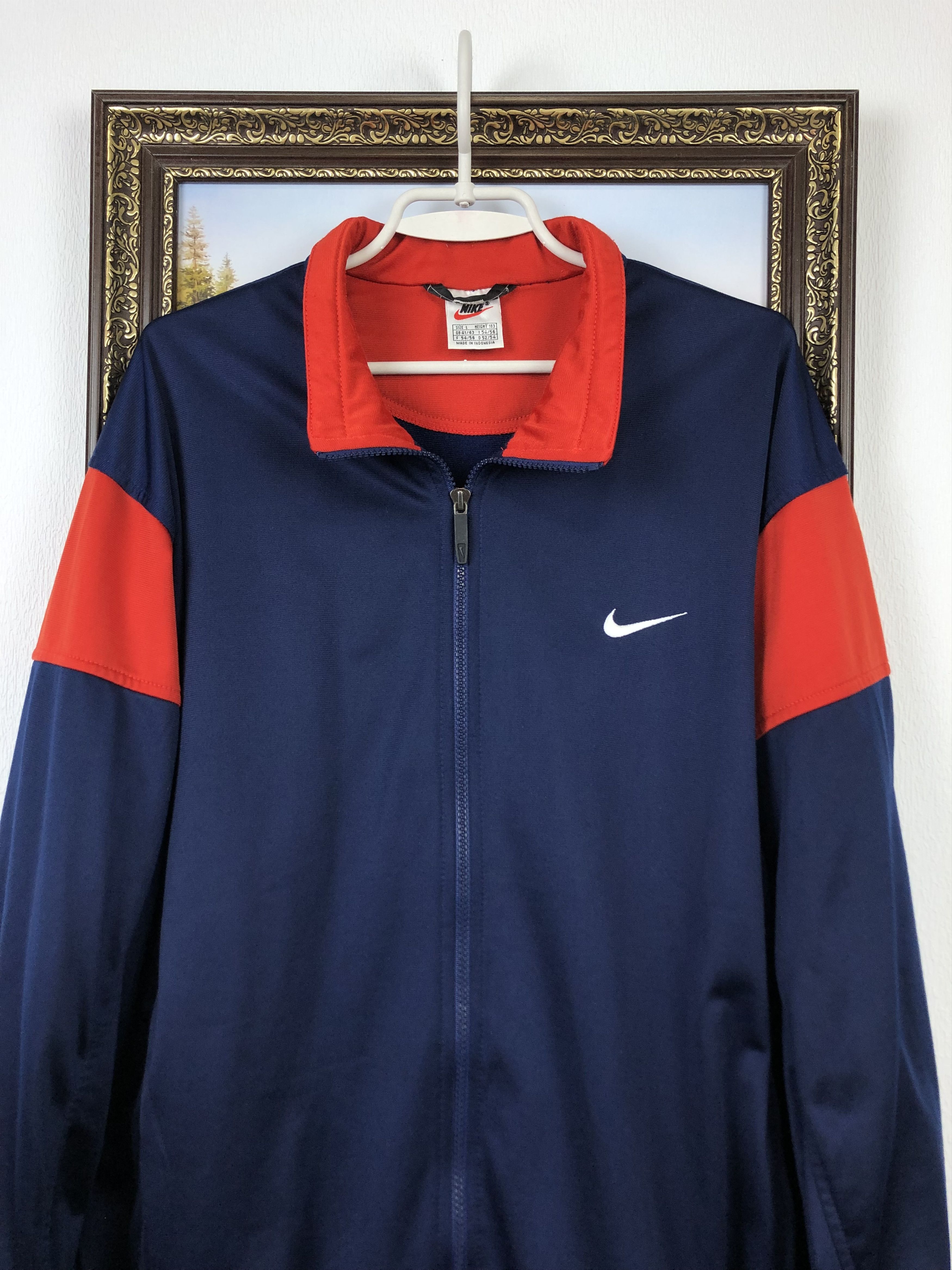Nike Vintage Nike Jacket Sweatshirt Swoosh Track Top Zip Size US L / EU 52-54 / 3 - 2 Thumbnail