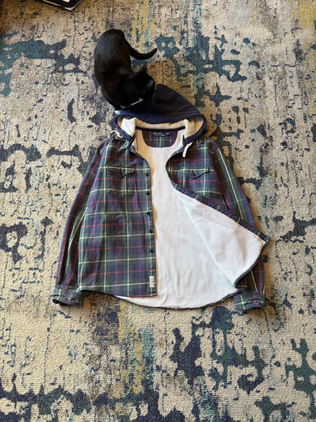 Polo Ralph Lauren Grail polo tartan thermal lined button up hoodie Size US XL / EU 56 / 4 - 1 Thumbnail