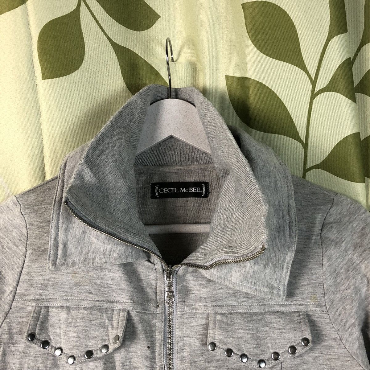 Japanese Brand Cecil Mcbee Grey multipocket jacket sweater #7419 Size M / US 6-8 / IT 42-44 - 12 Thumbnail