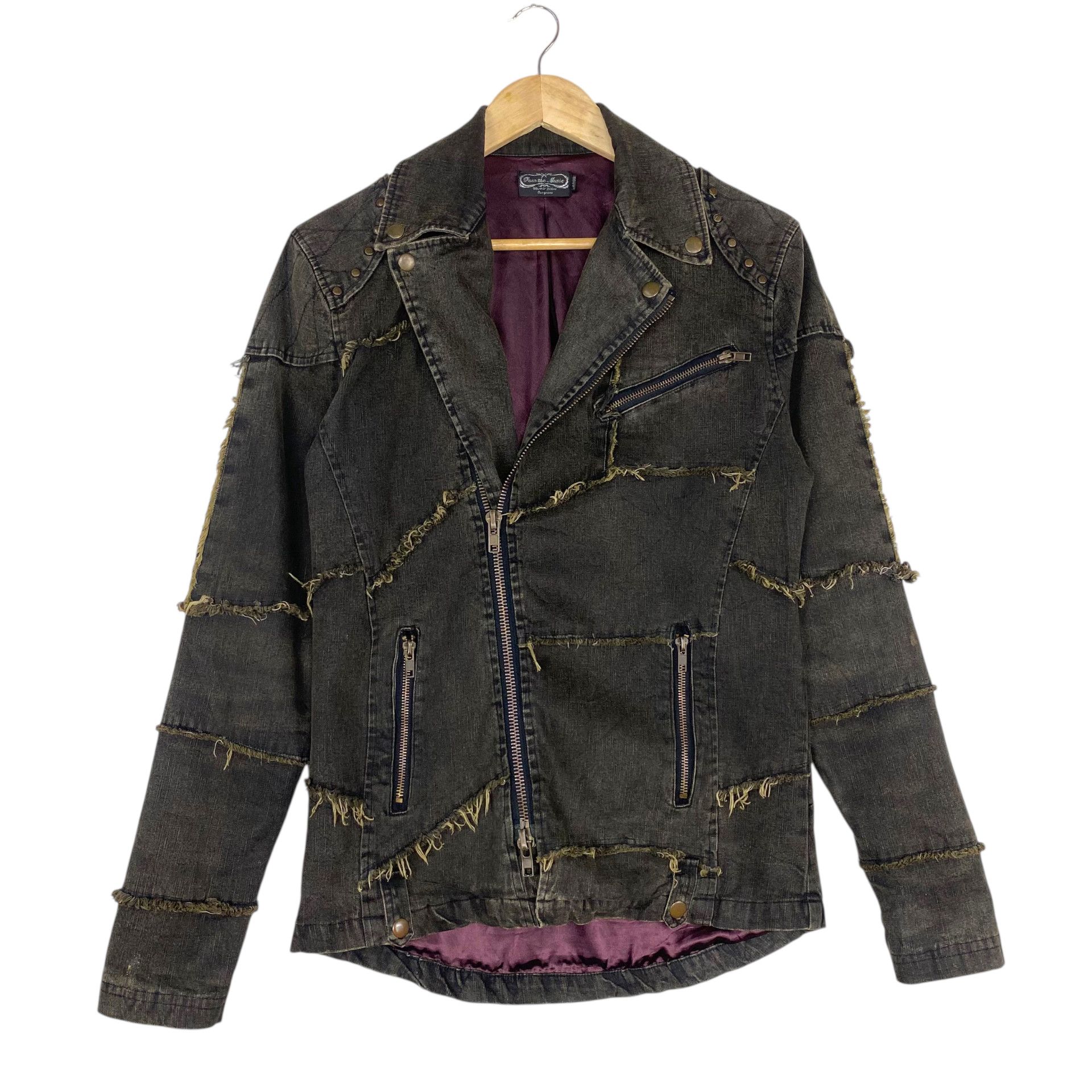 If Six Was Nine 💥CONQUEST JAPAN BIKER BONDAGE PATCHWORK JACKET Size US M / EU 48-50 / 2 - 1 Thumbnail